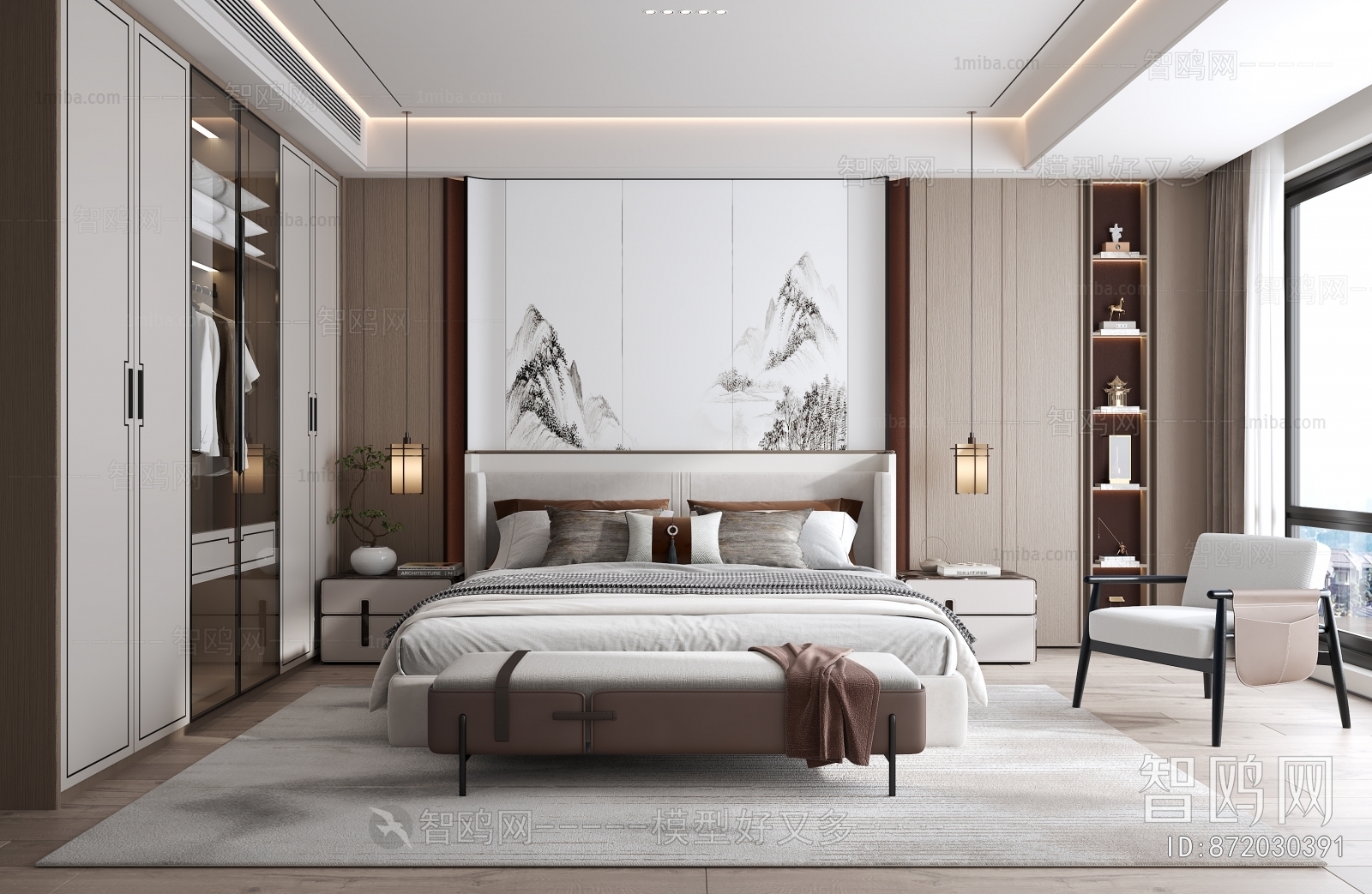 New Chinese Style Bedroom