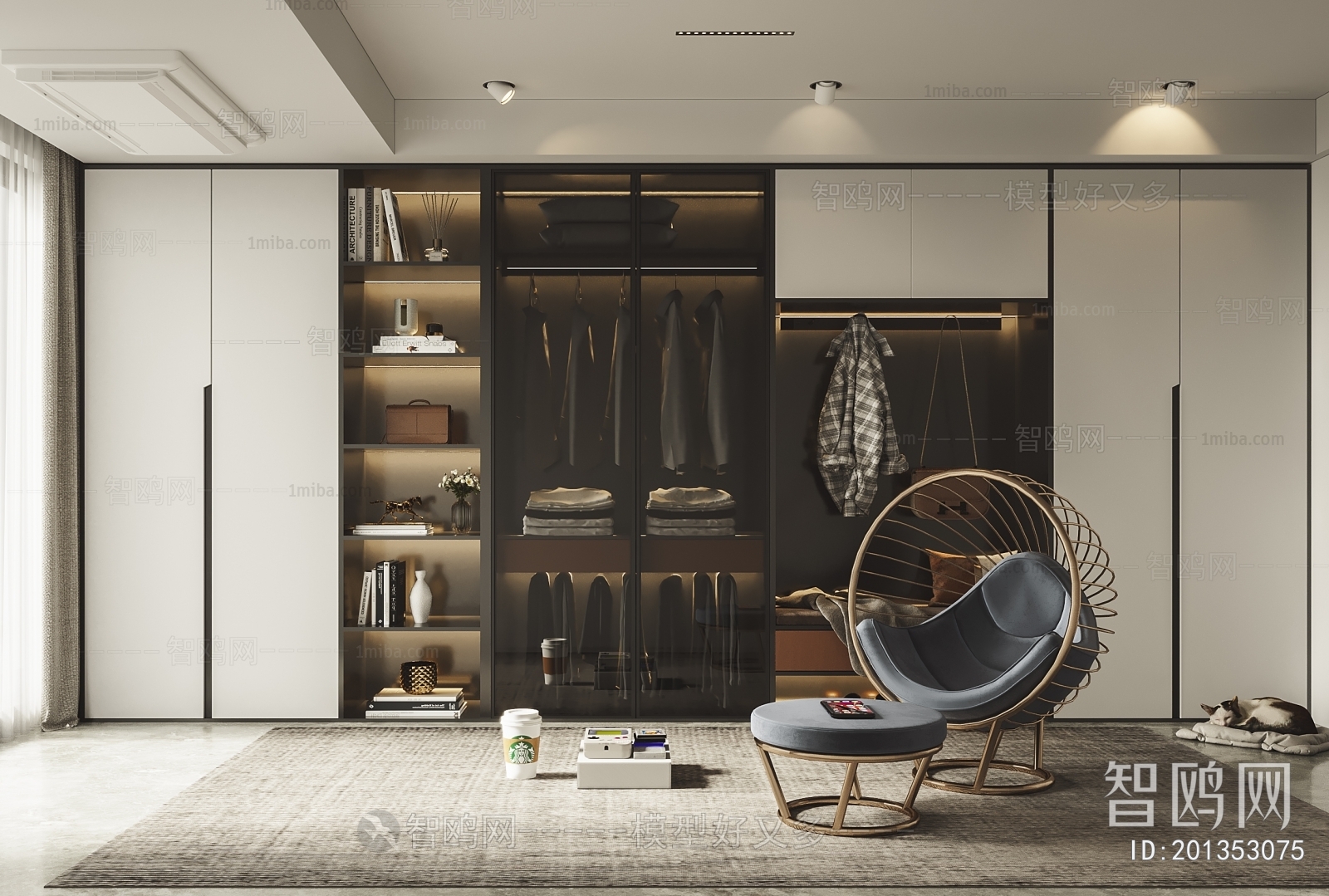 Modern Clothes Storage Area