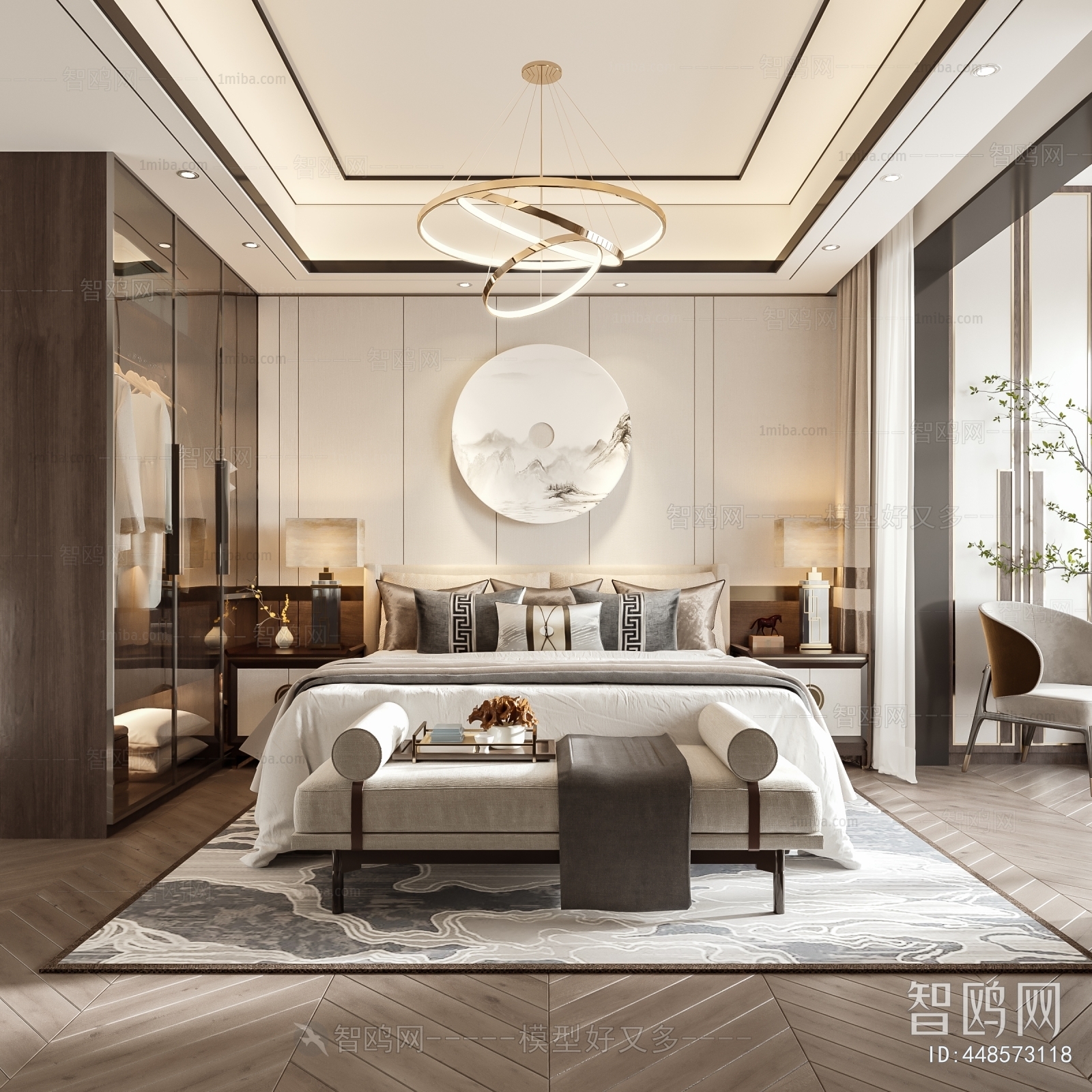 New Chinese Style Bedroom