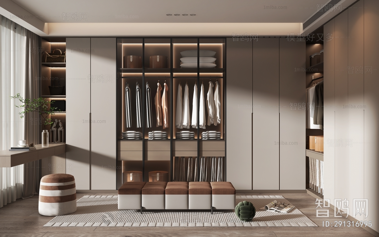 Modern Clothes Storage Area