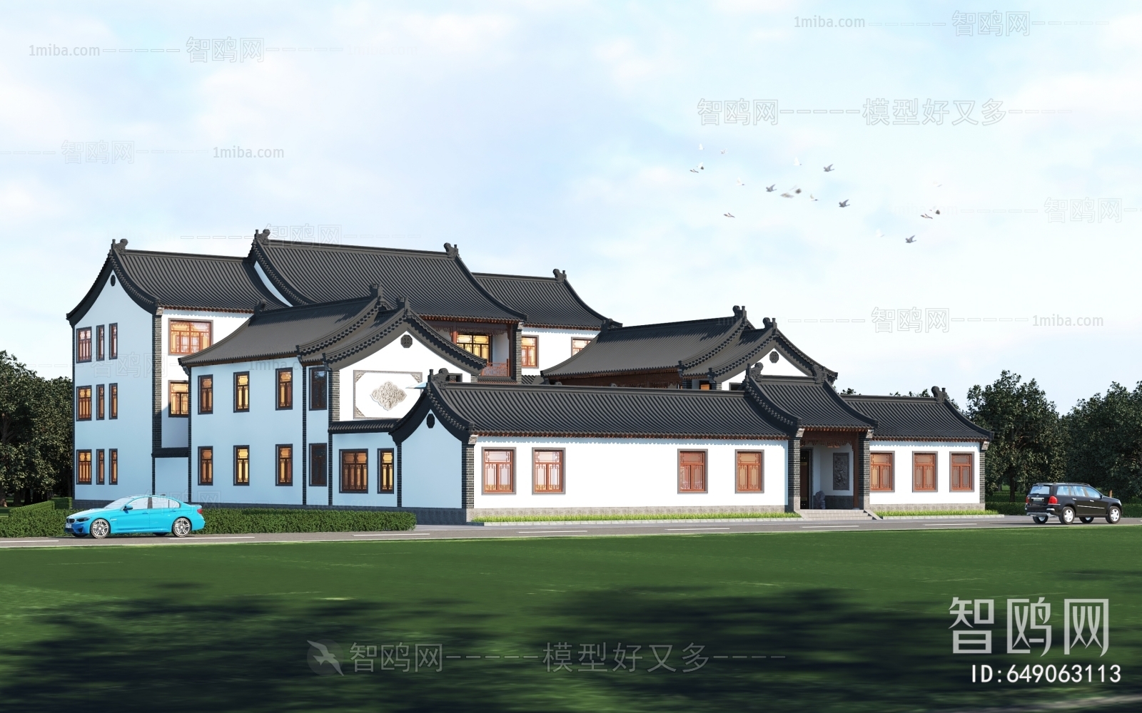 New Chinese Style Ancient Architectural Buildings