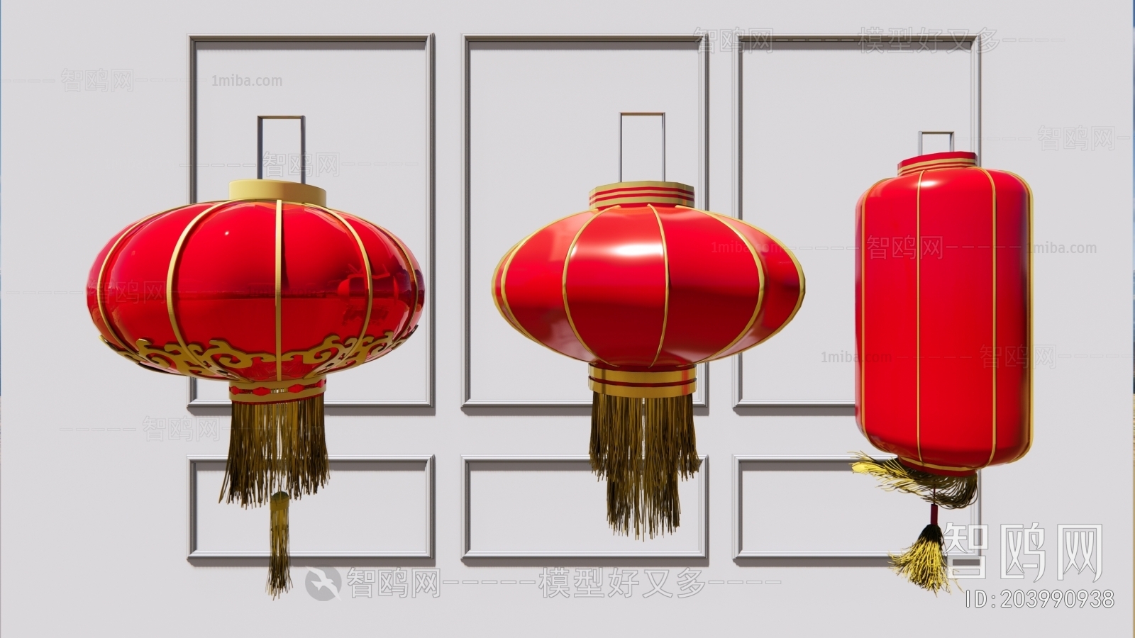 中式大红灯笼