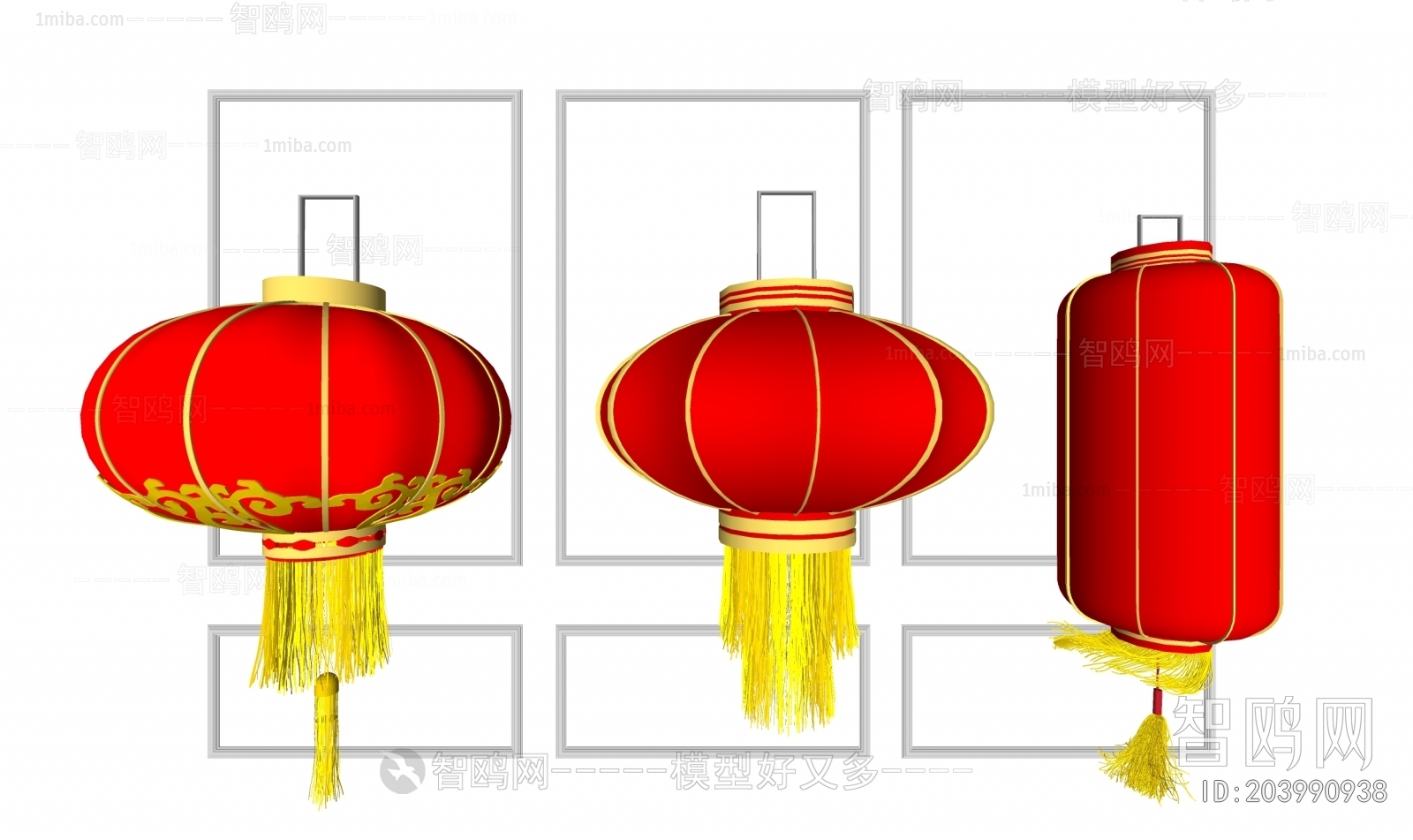 中式大红灯笼