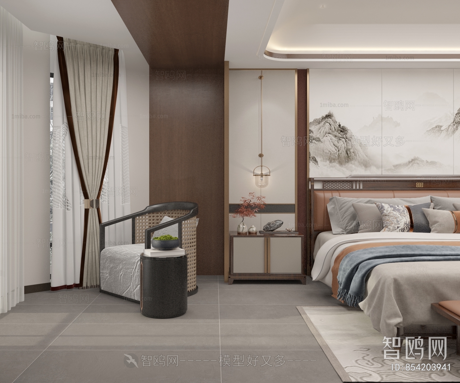 New Chinese Style Bedroom