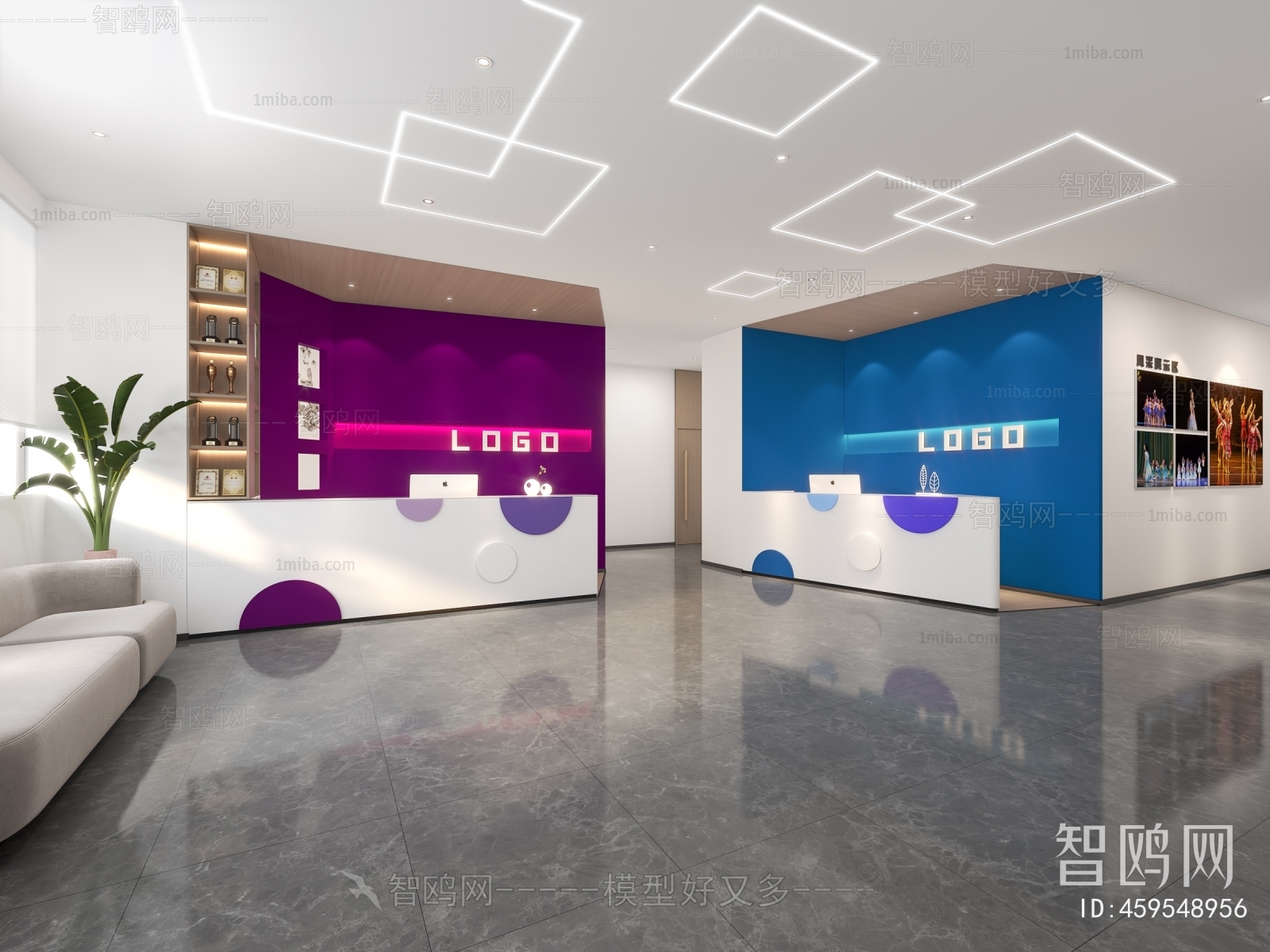 Modern Office Reception Desk