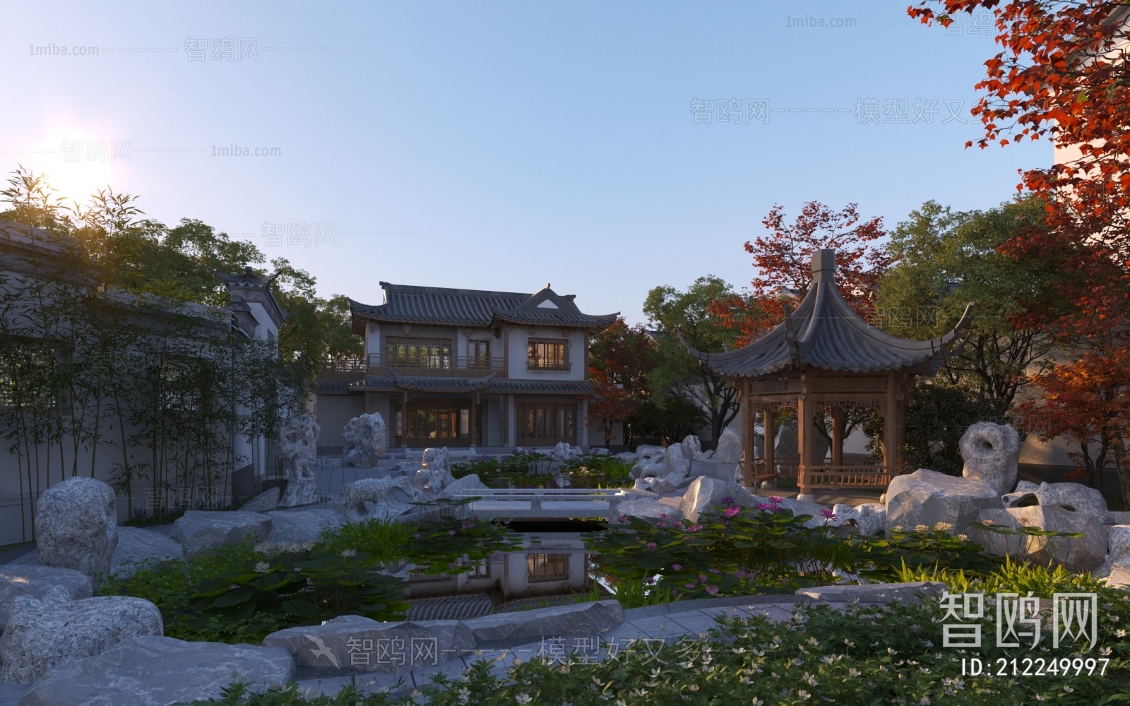 Chinese Style Park Landscape