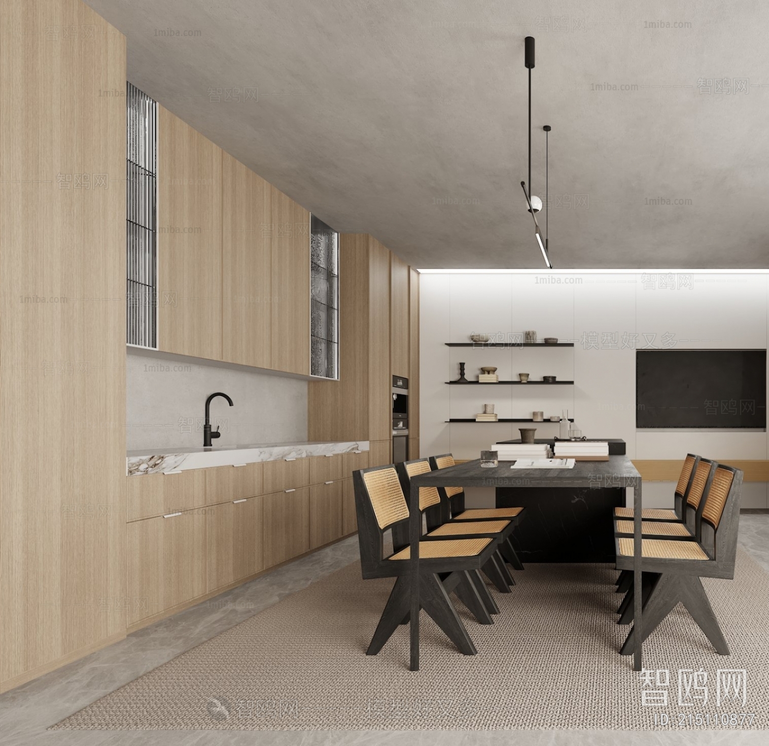 简约日式厨房，造开阔大气感 - 爱丨家淘小铺设计效果图 - 每平每屋·设计家