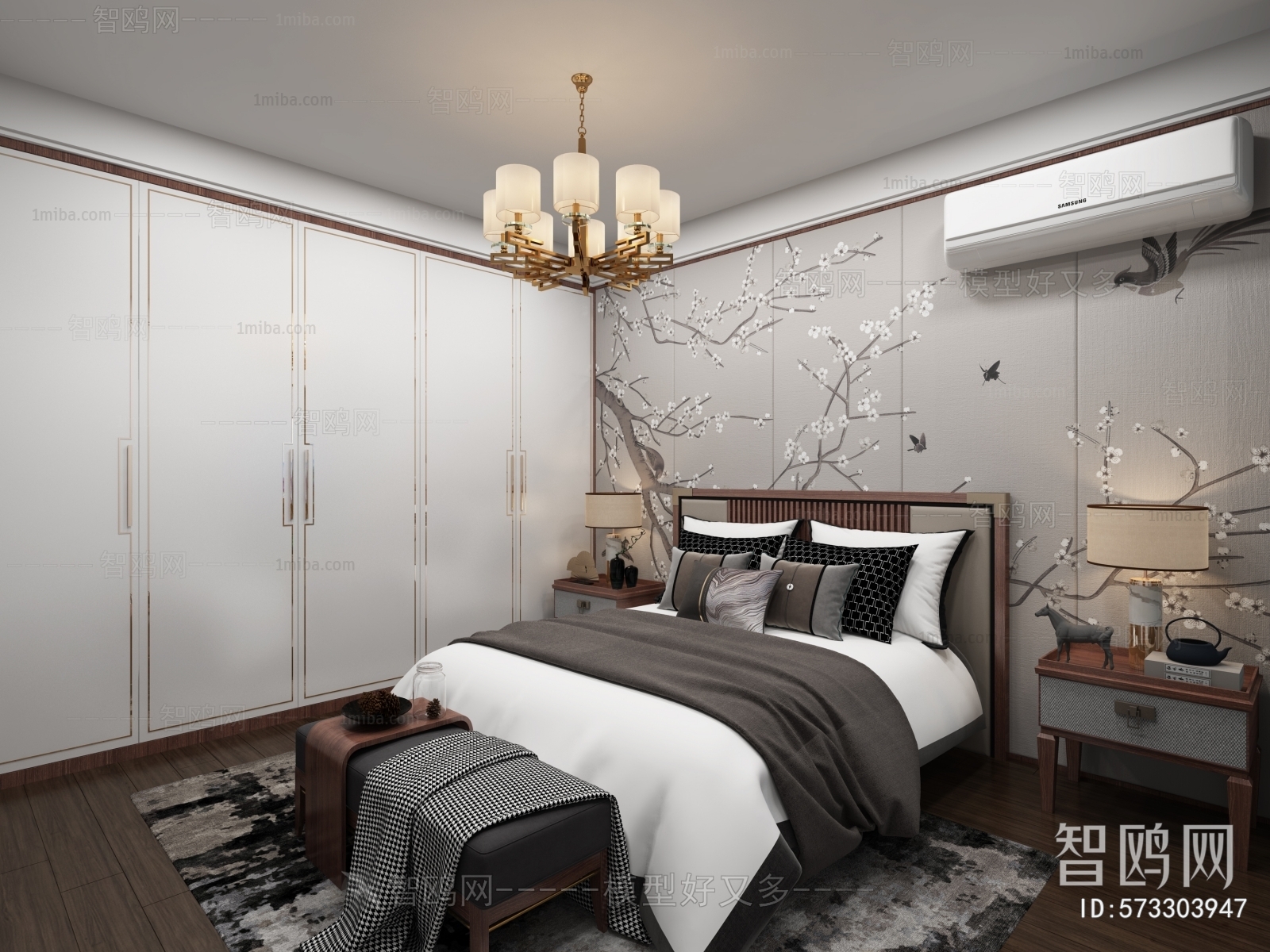 New Chinese Style Bedroom