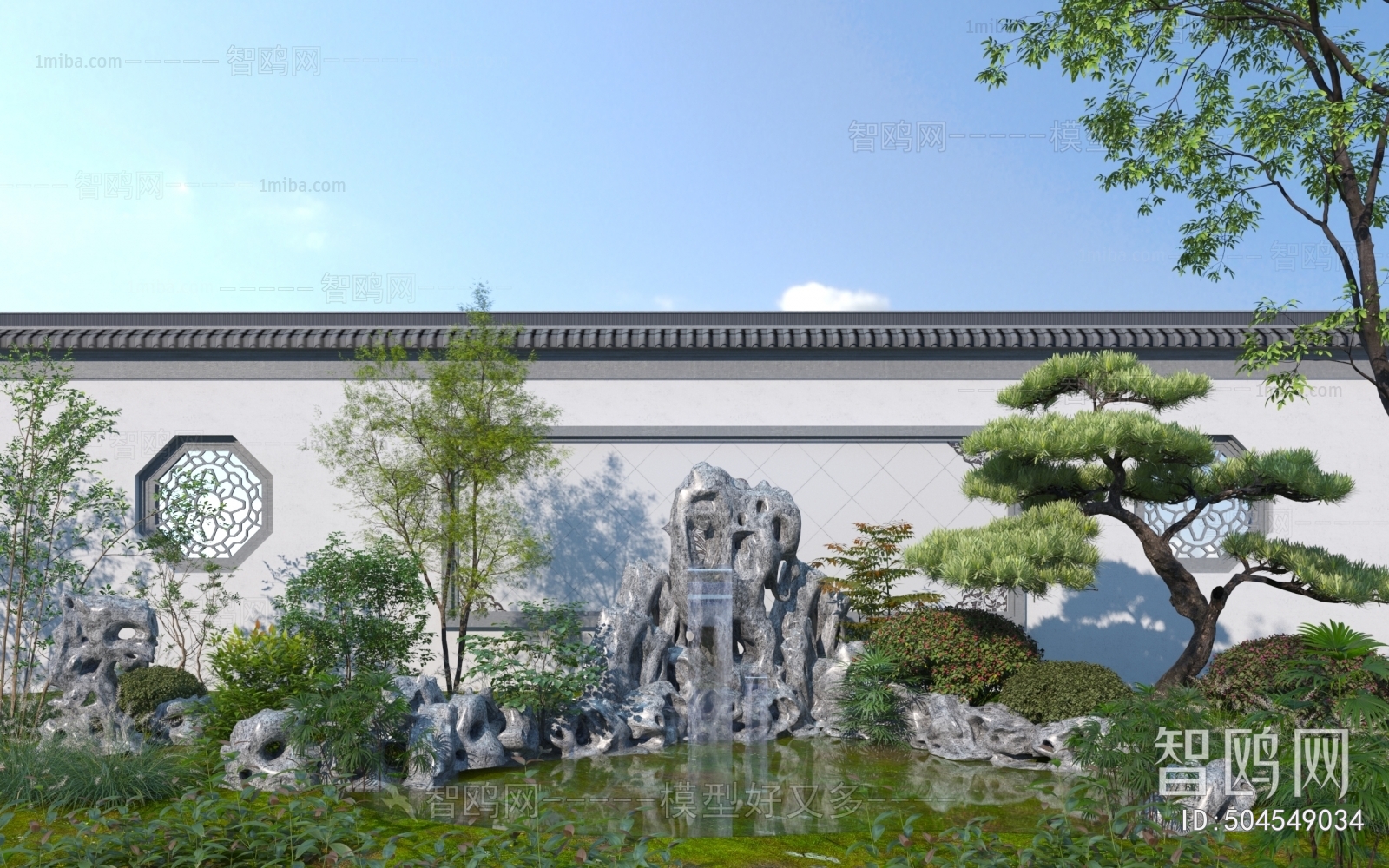 New Chinese Style Garden Landscape