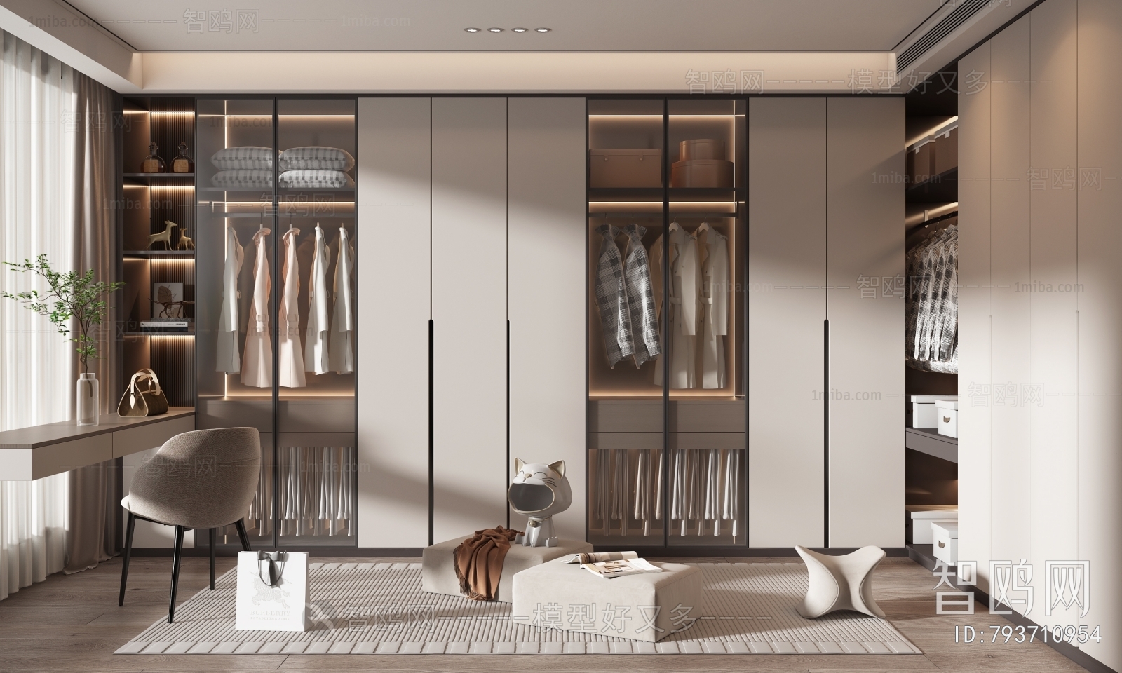 Modern Clothes Storage Area