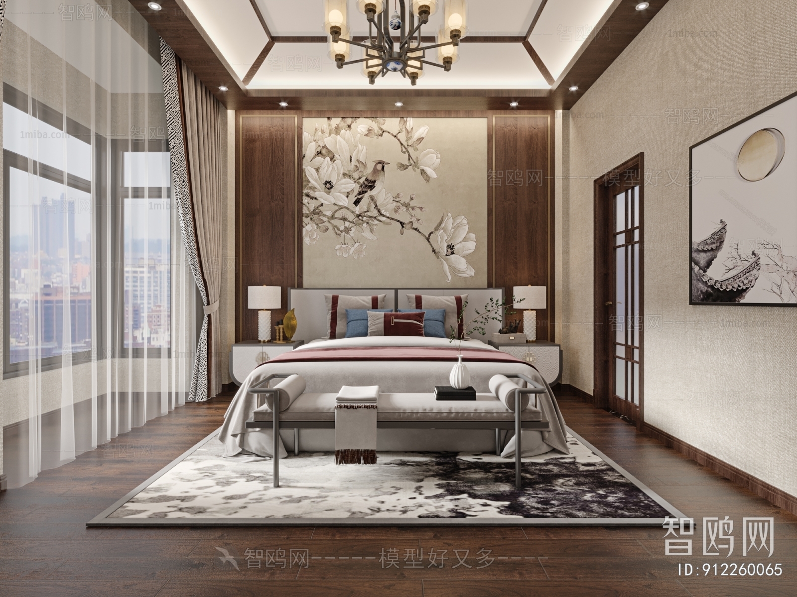 New Chinese Style Bedroom