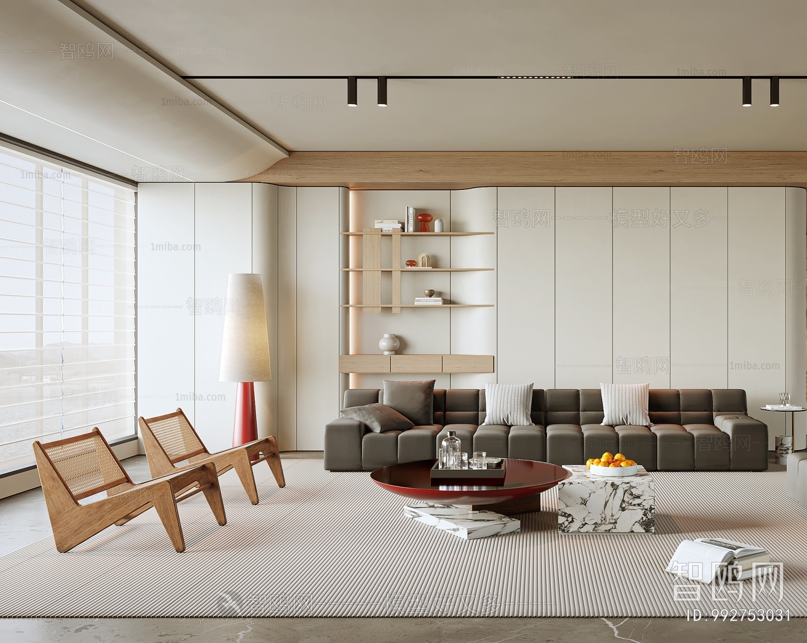 Modern Wabi-sabi Style A Living Room