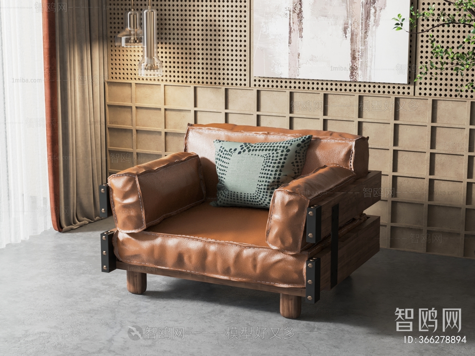 Industrial Style Single Sofa