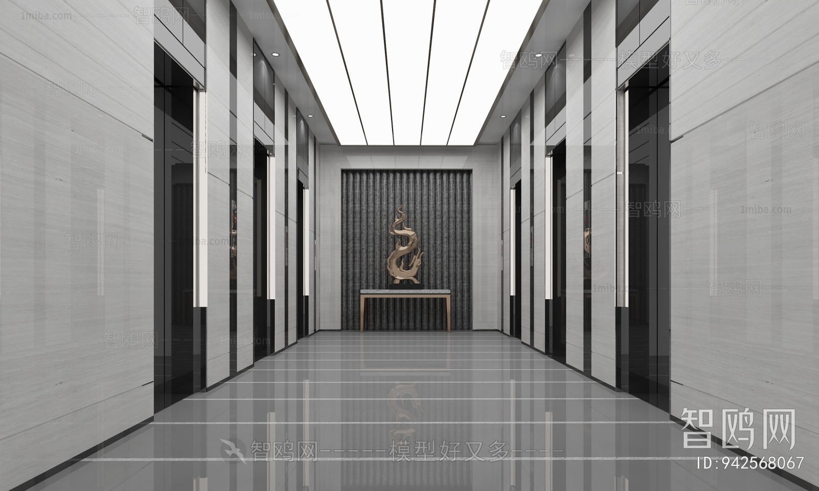 Modern Office Elevator Hall