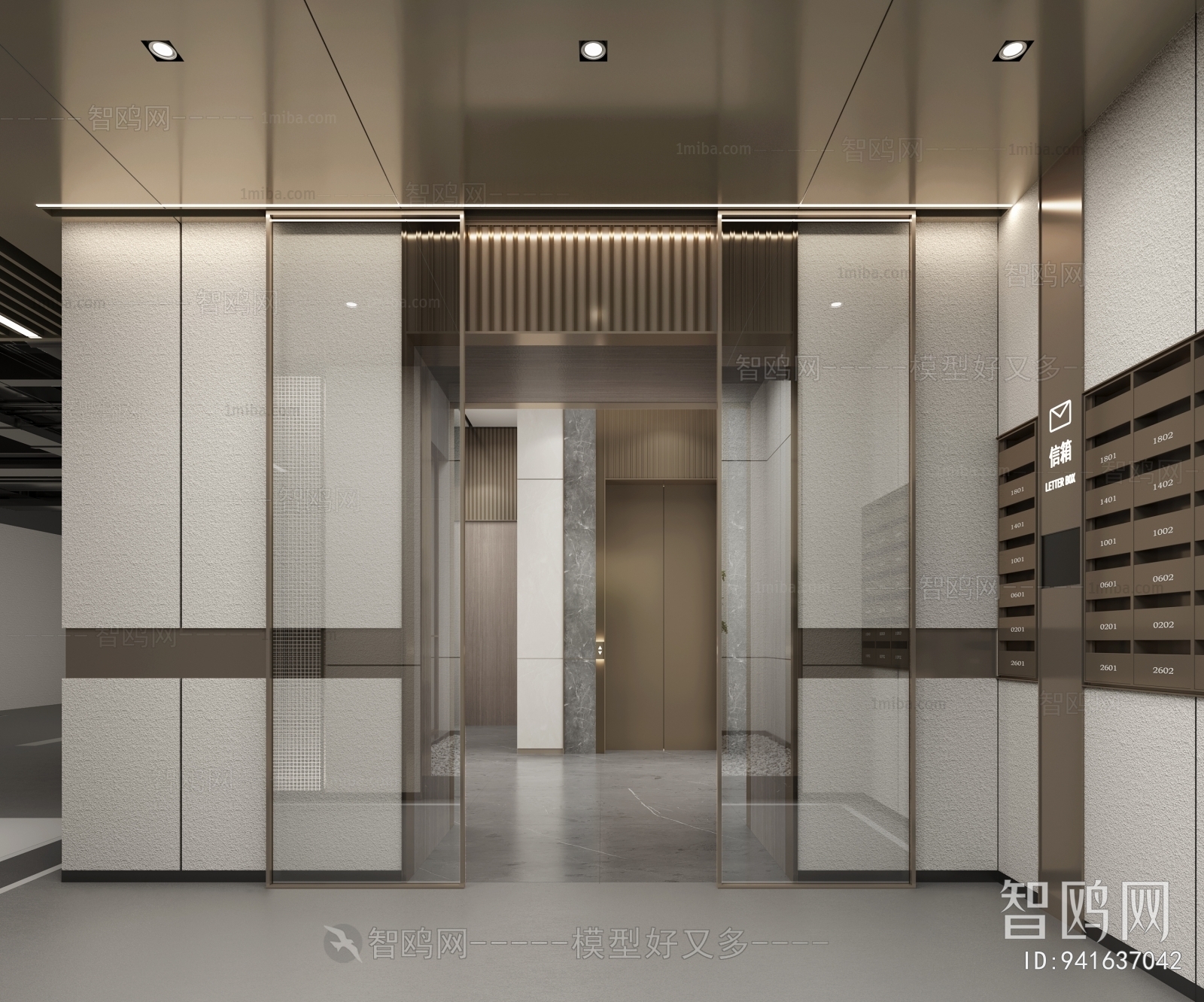 Modern Office Elevator Hall