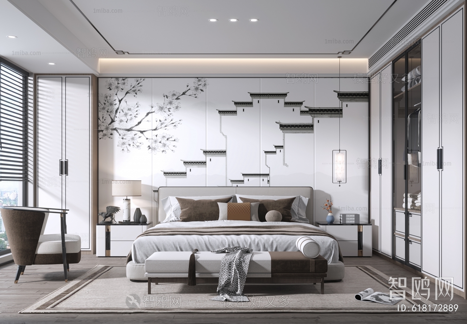 New Chinese Style Bedroom