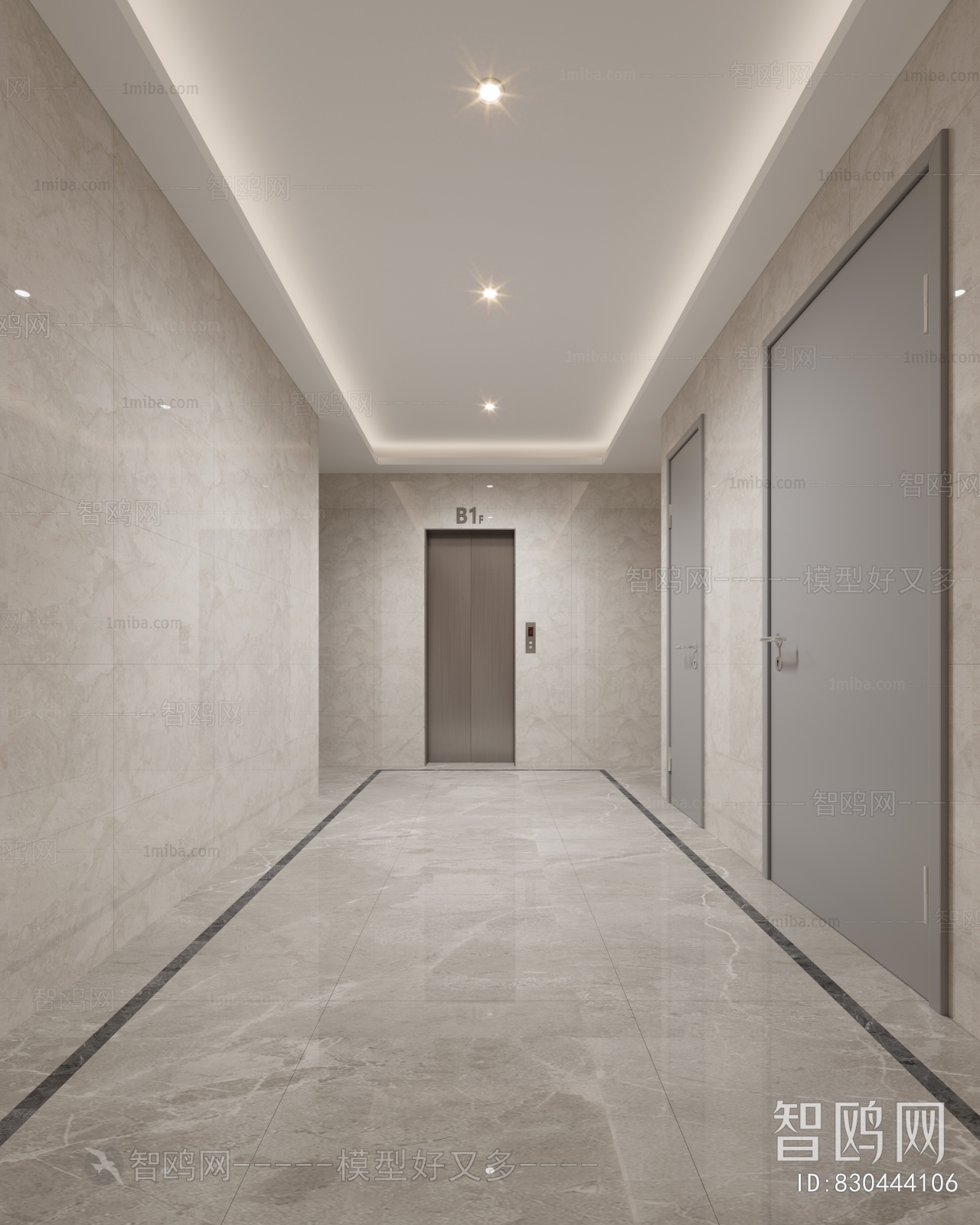 Modern Office Elevator Hall