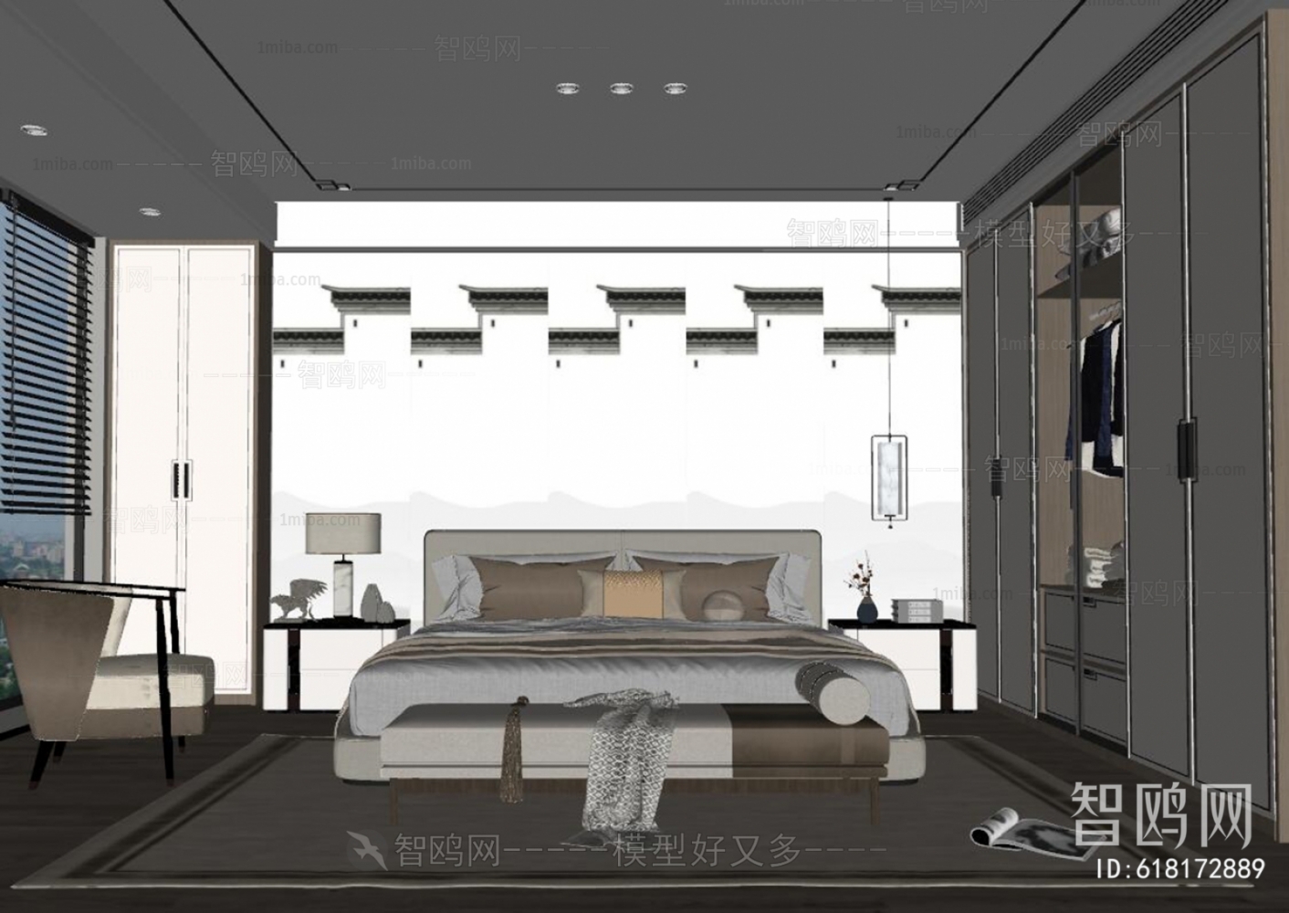 New Chinese Style Bedroom