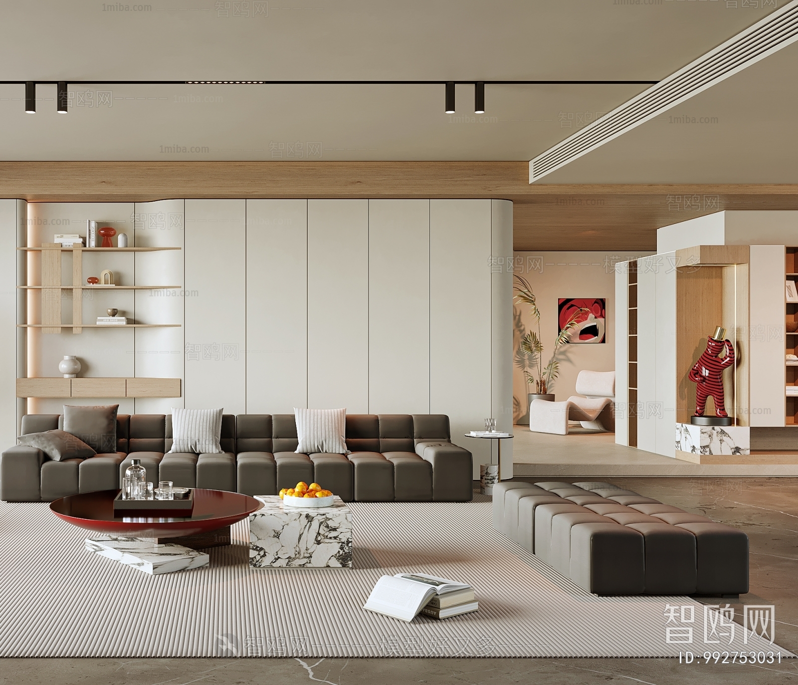 Modern Wabi-sabi Style A Living Room