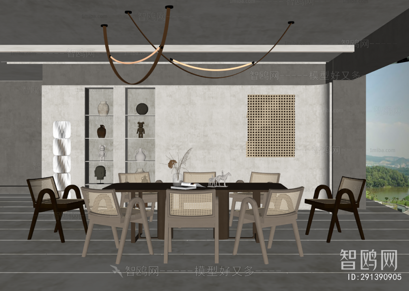 Modern Wabi-sabi Style Dining Room