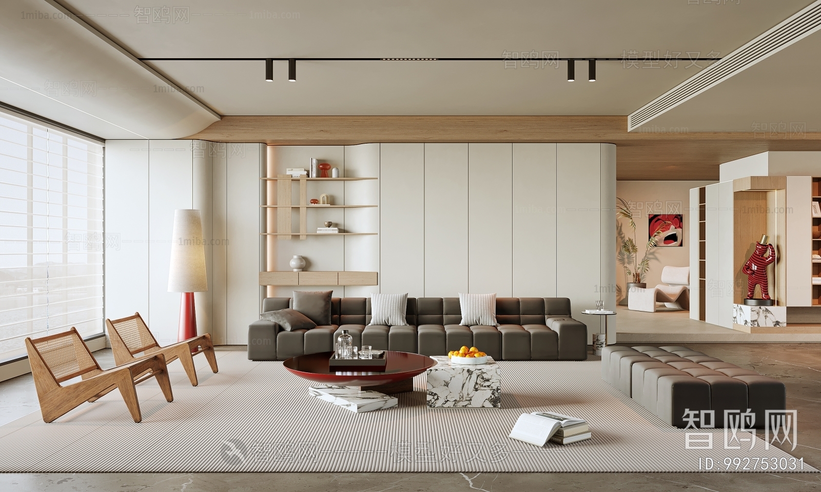 Modern Wabi-sabi Style A Living Room