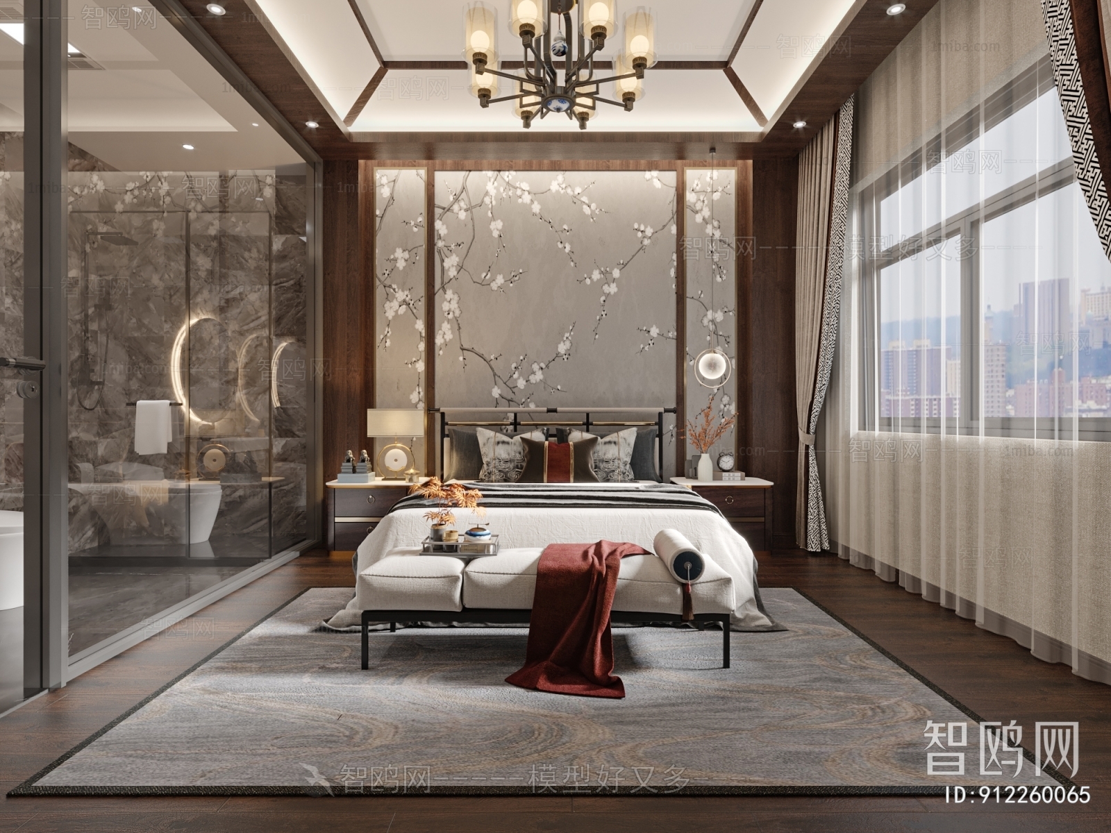 New Chinese Style Bedroom