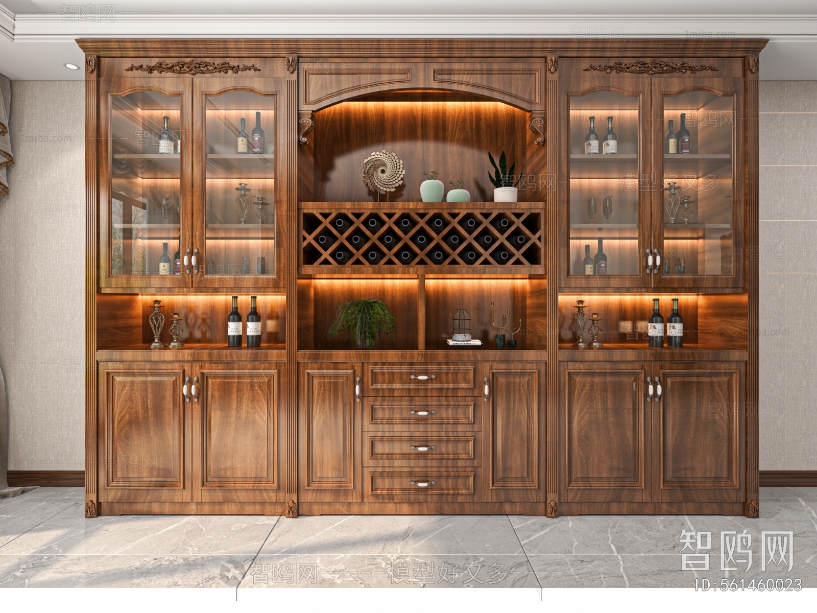 American Style Wine Cabinet