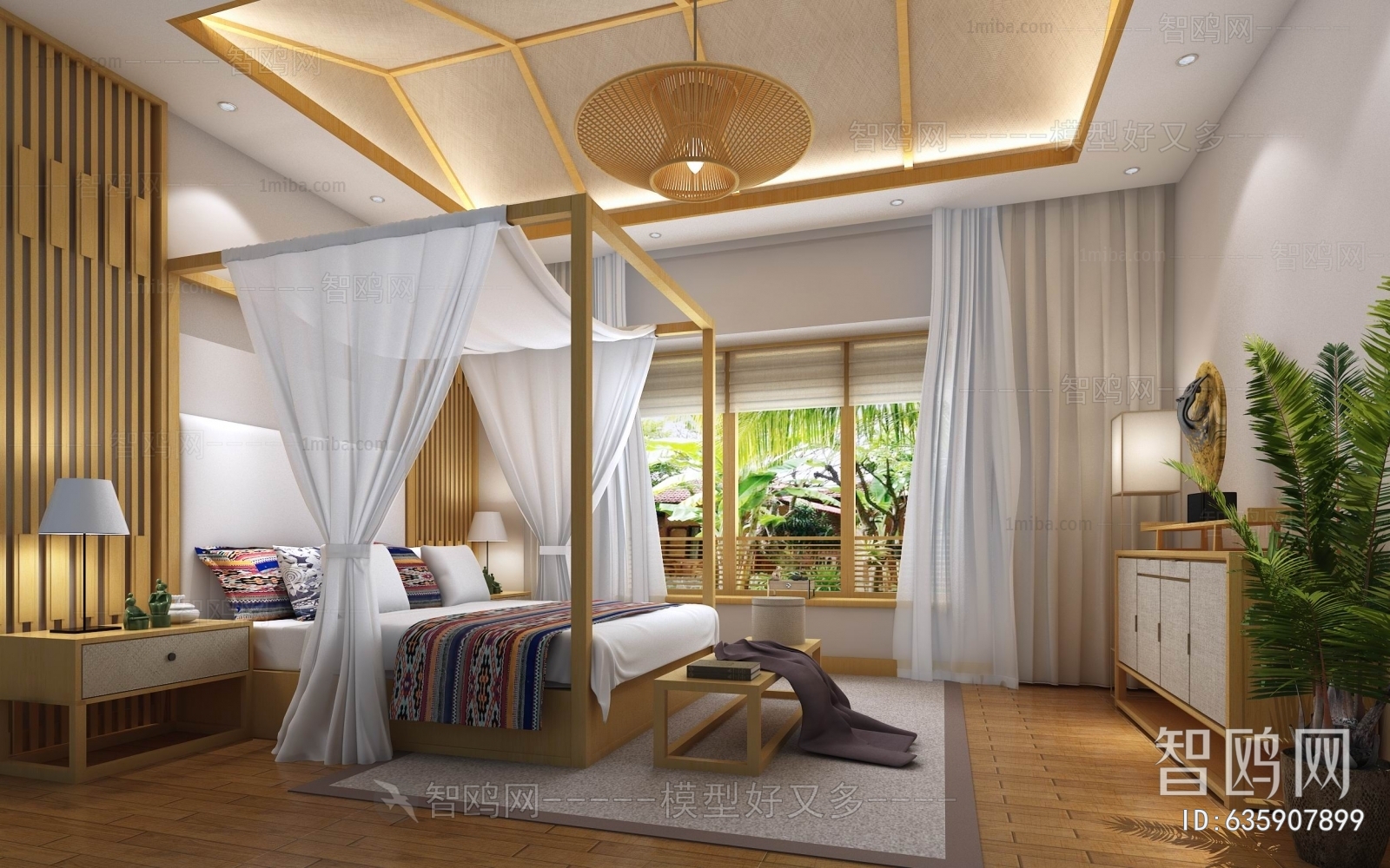 Southeast Asian Style Bedroom