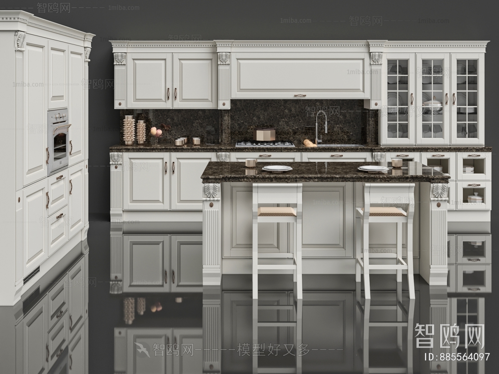 Simple European Style Kitchen Cabinet