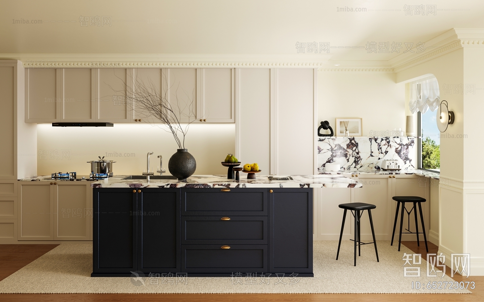 French Style Open Kitchen