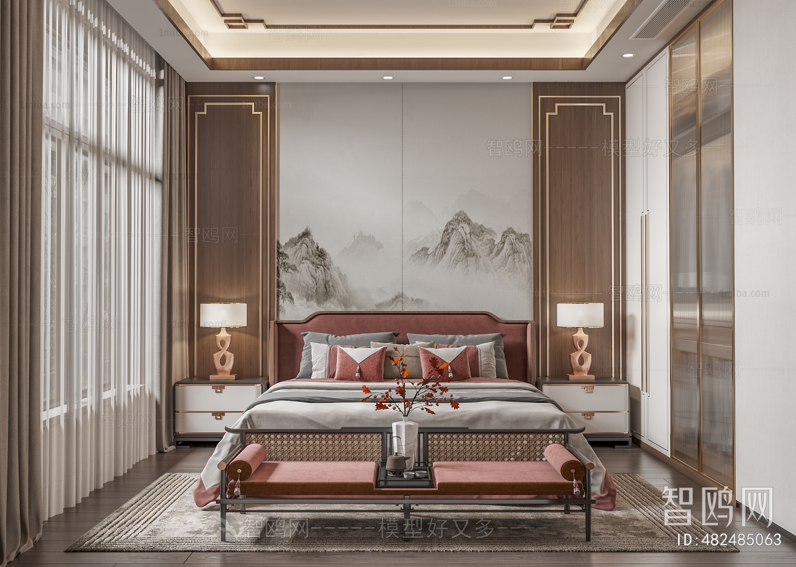 New Chinese Style Bedroom