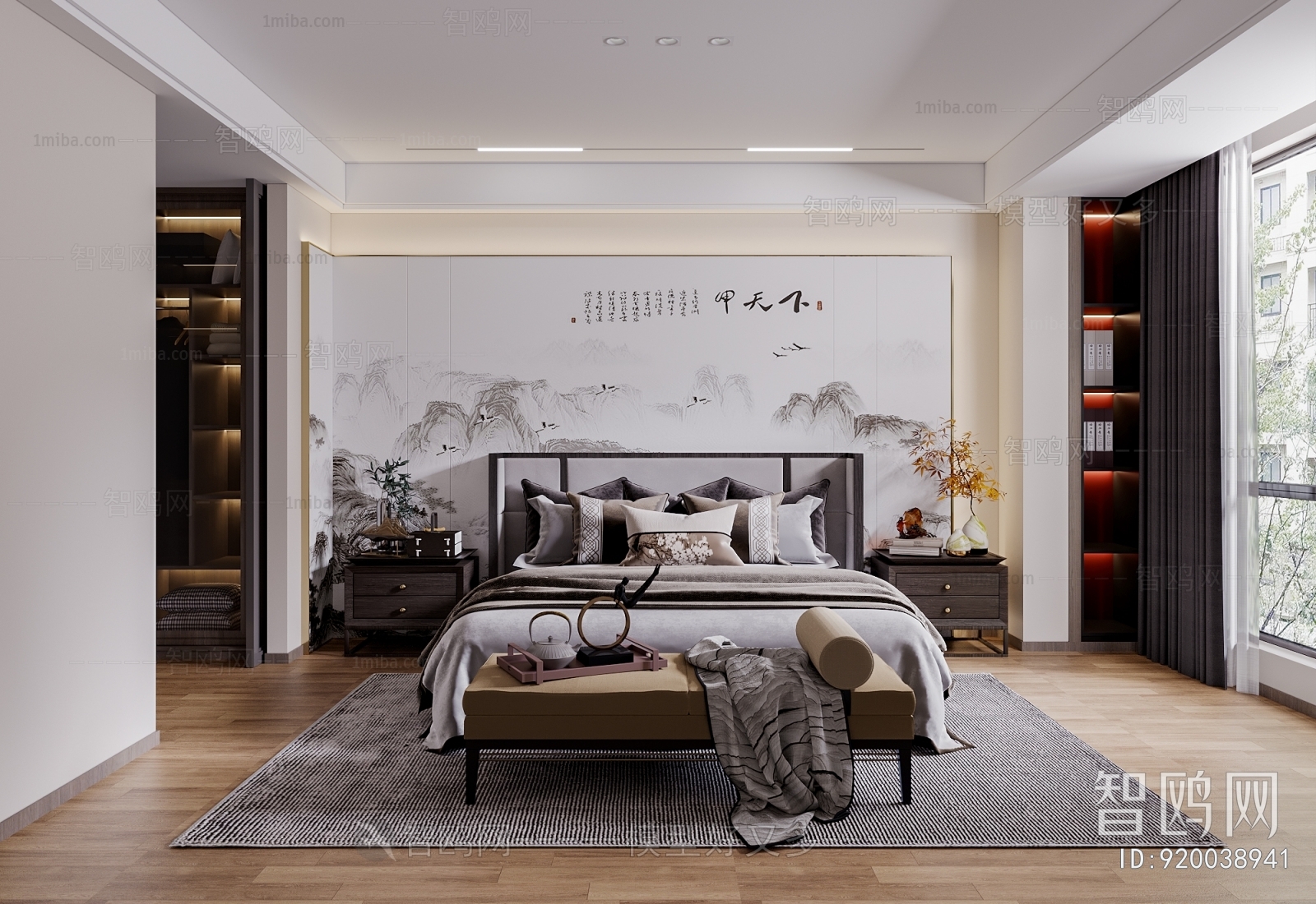 New Chinese Style Bedroom