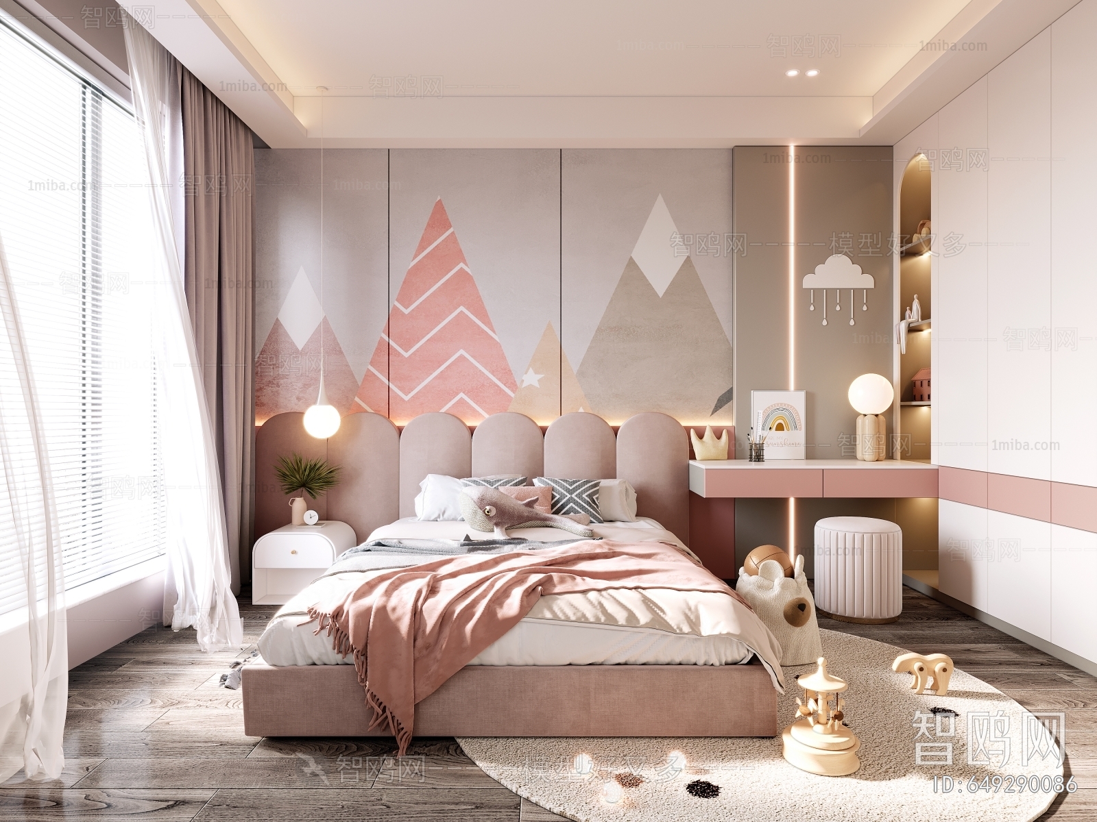 Modern Nordic Style Girl's Room Daughter's Room