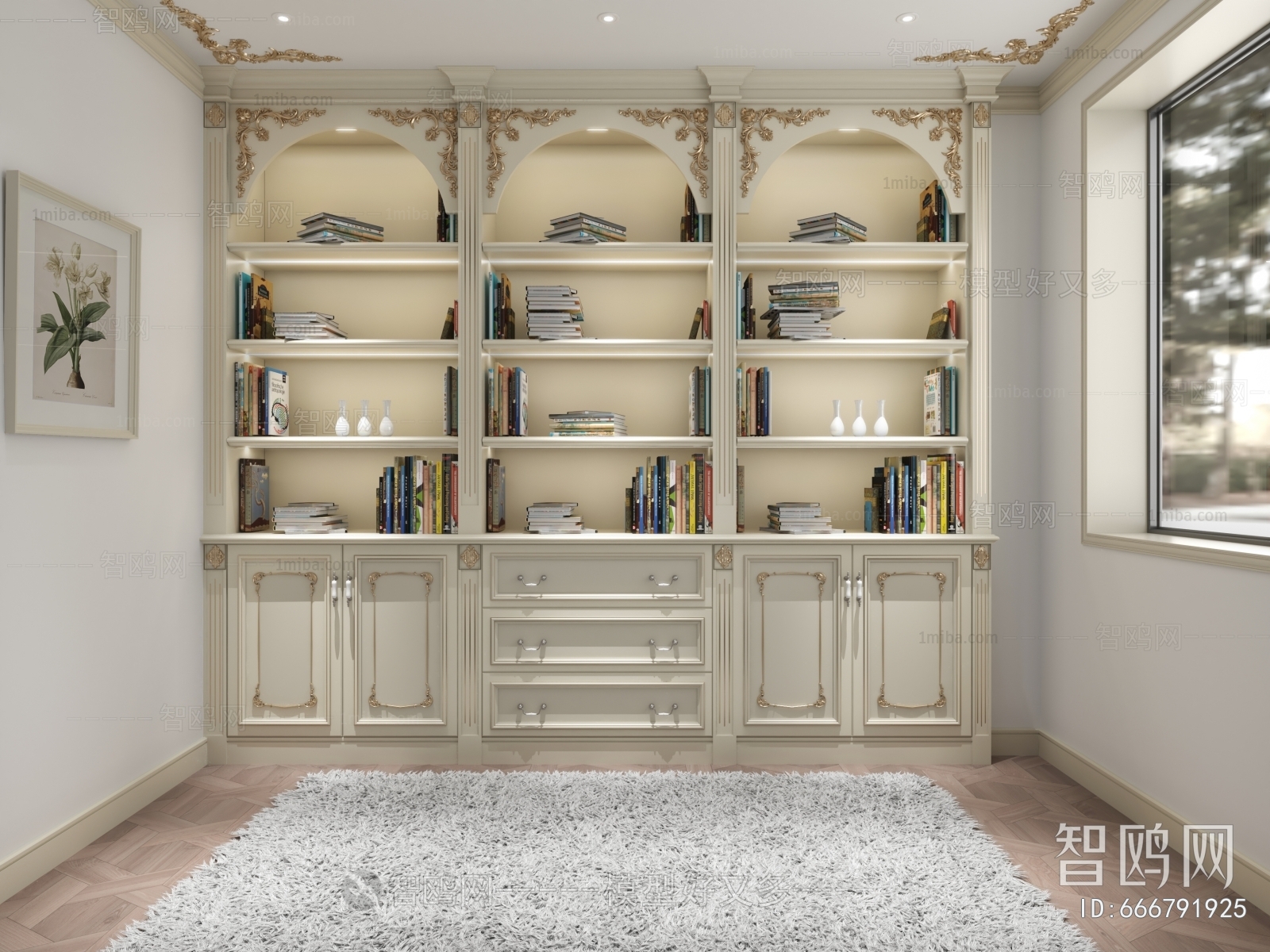 European Style Bookcase