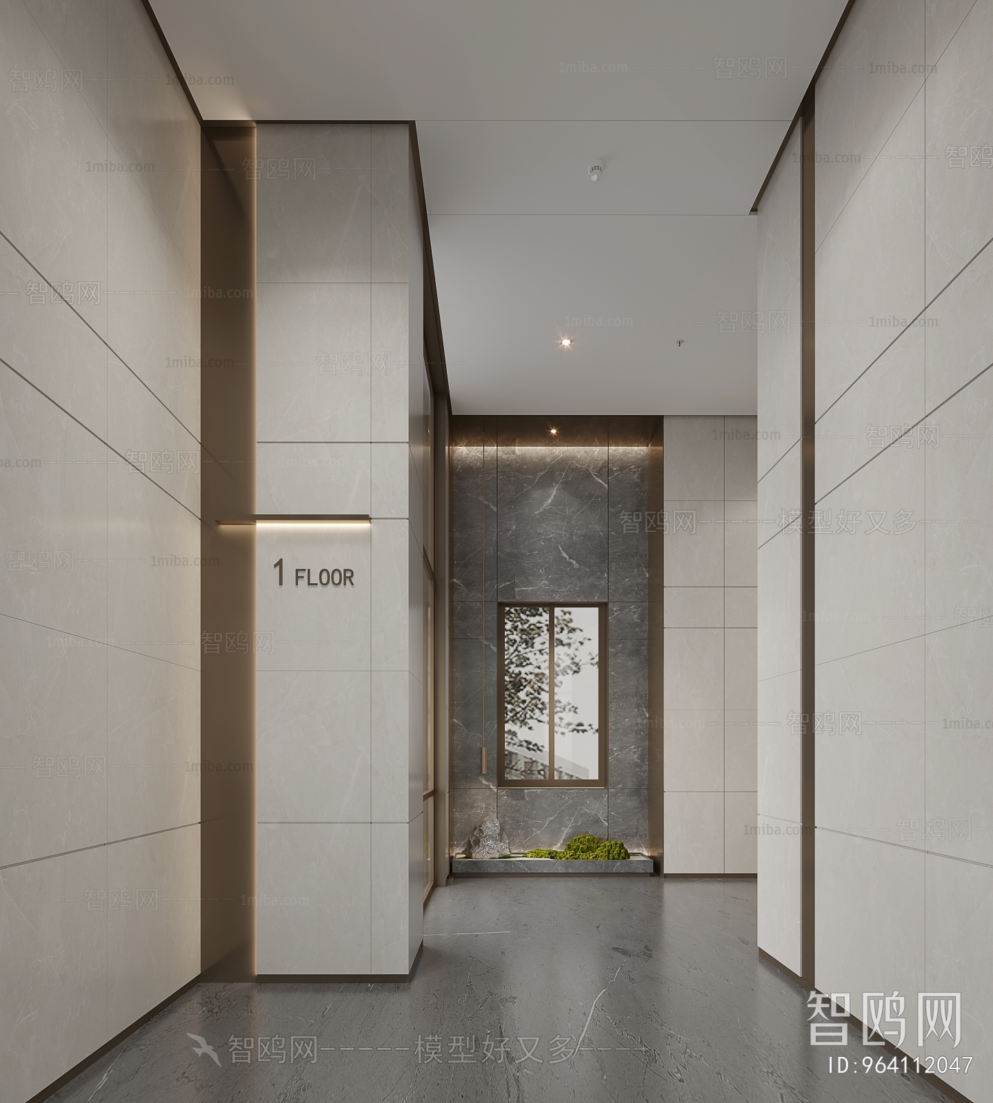 Modern Office Elevator Hall