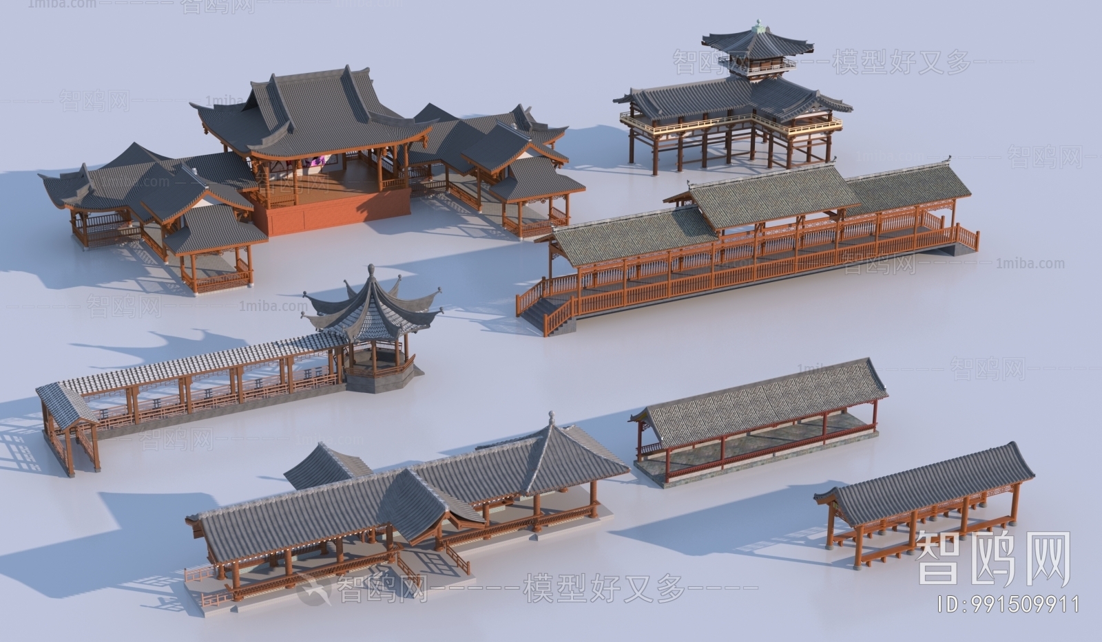 Chinese Style Ancient Architectural Buildings