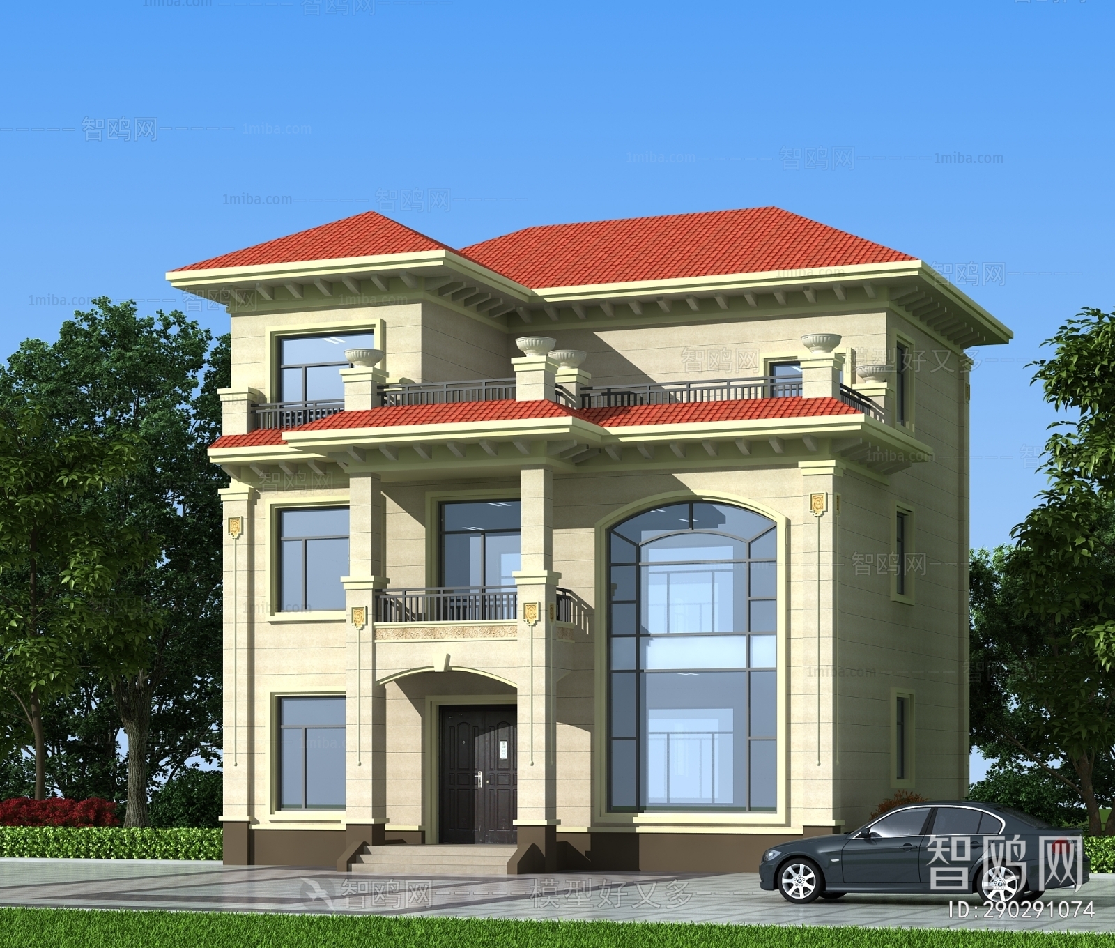 Simple European Style Villa Appearance