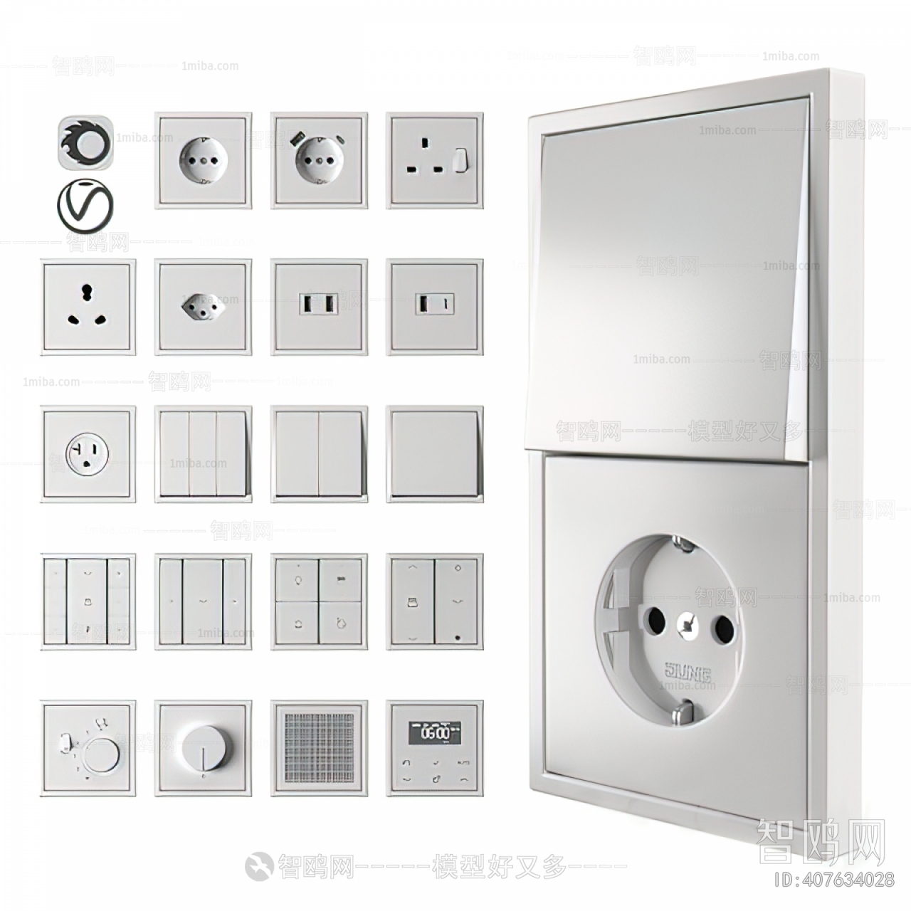 Modern Switch Socket Panel