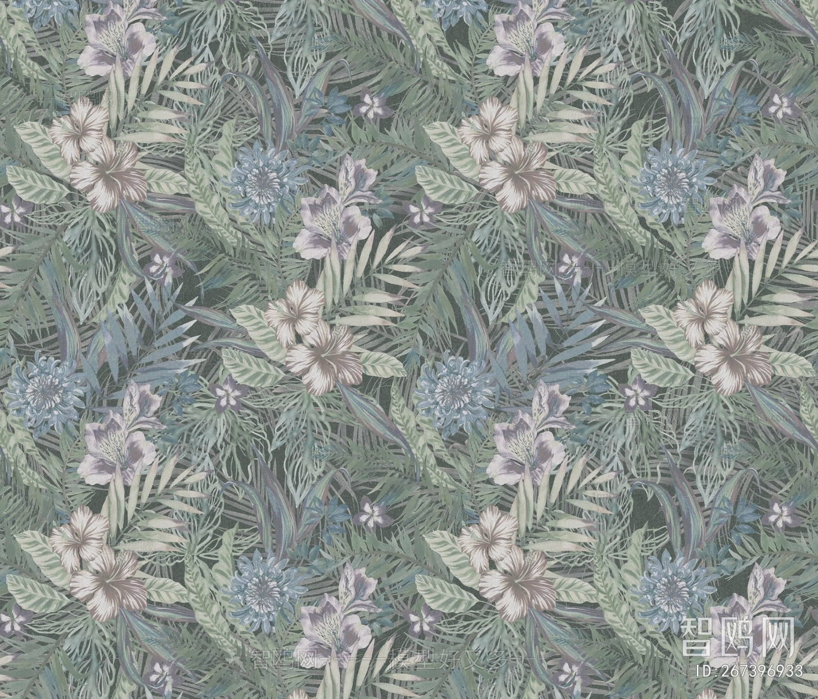 Animal And Plant Pattern Wallpaper