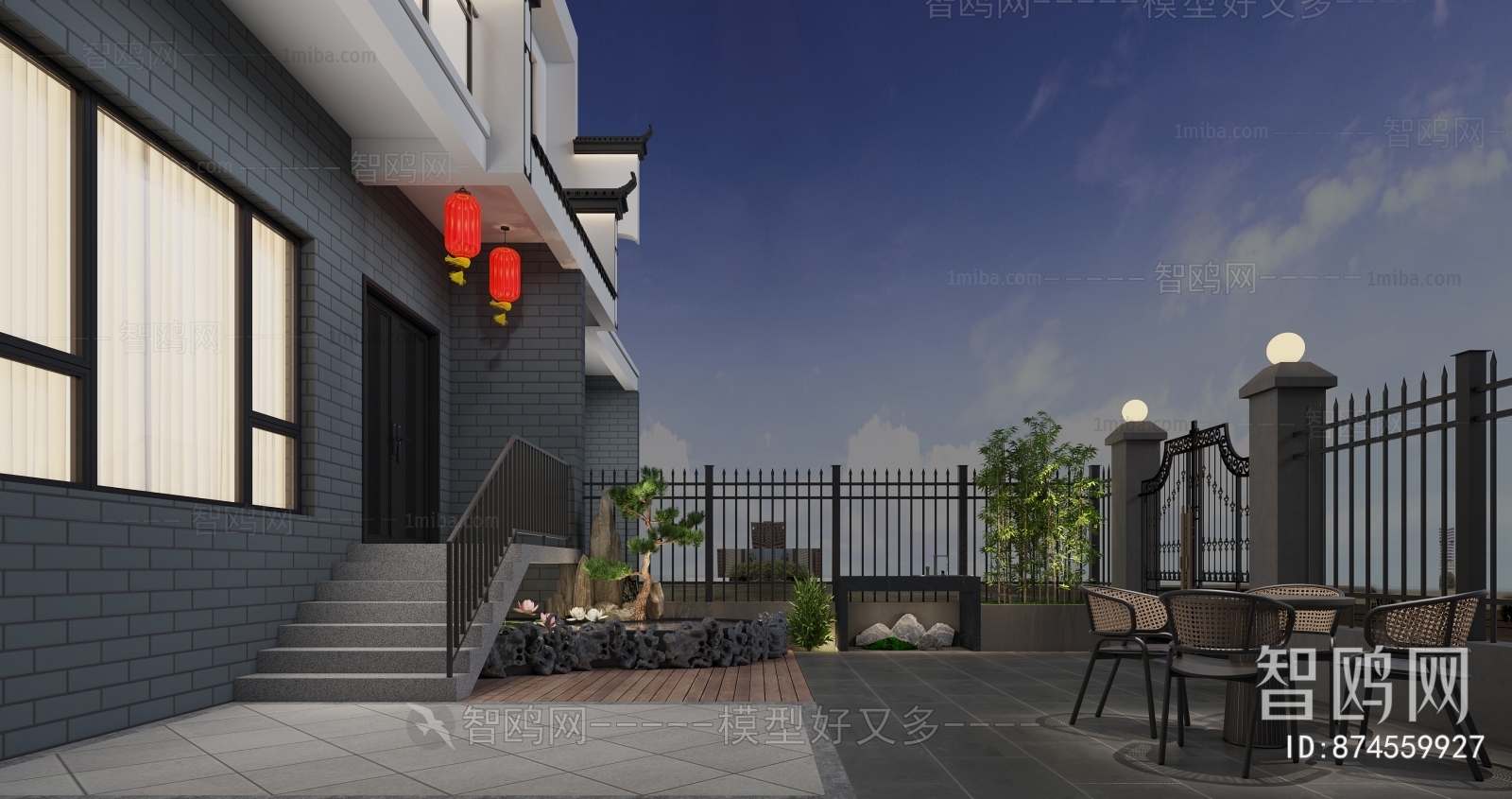 New Chinese Style Courtyard/landscape