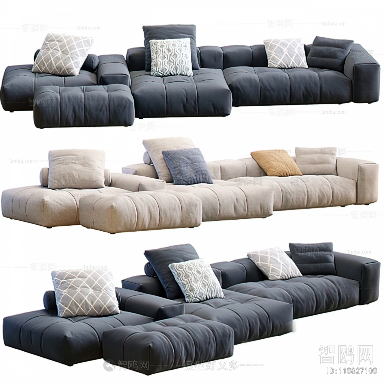 Modern Multi Person Sofa