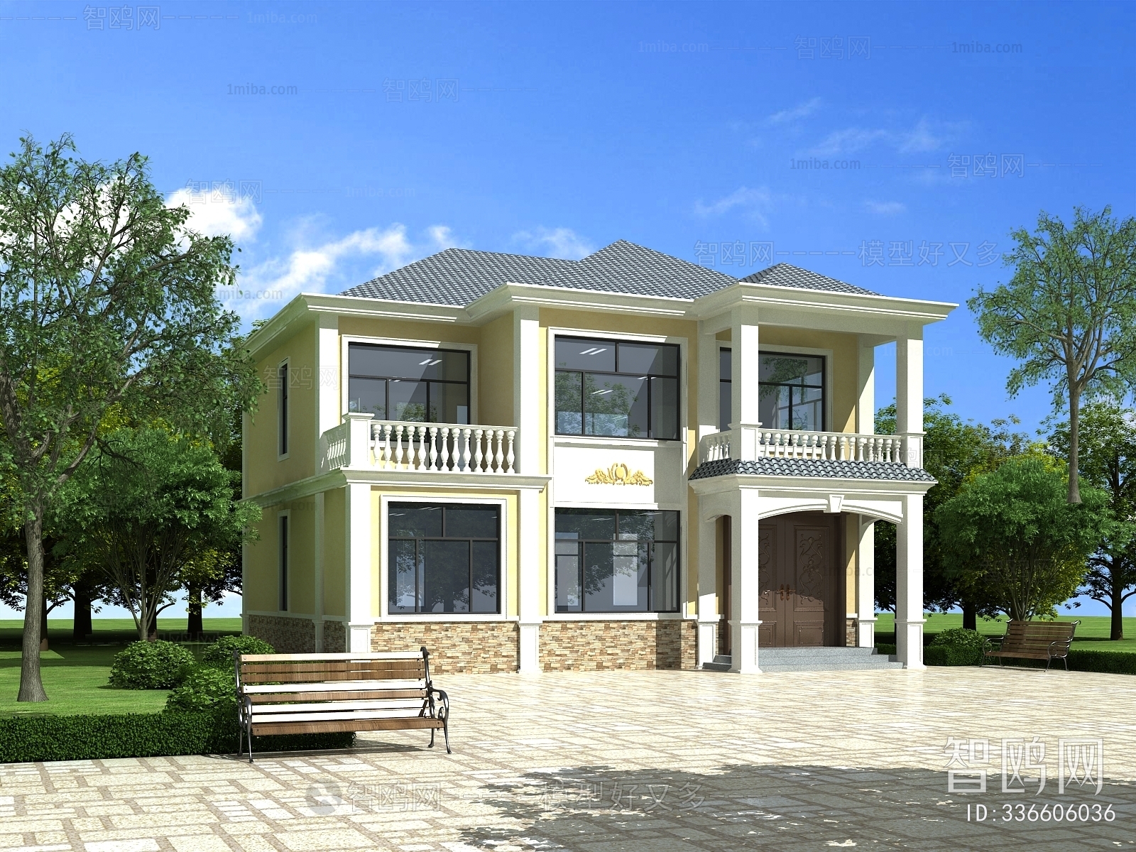 Simple European Style Villa Appearance