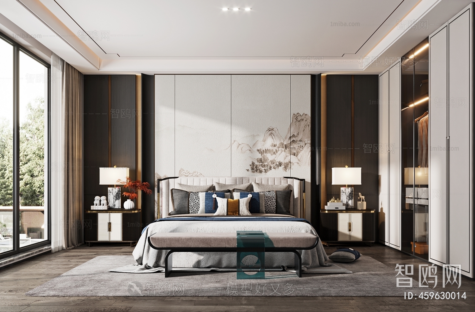 New Chinese Style Bedroom