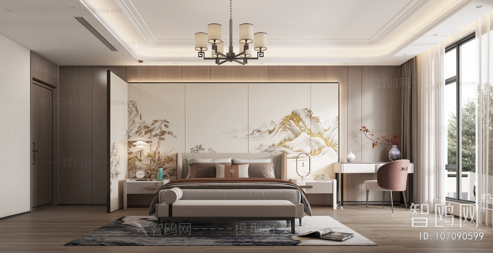 New Chinese Style Bedroom