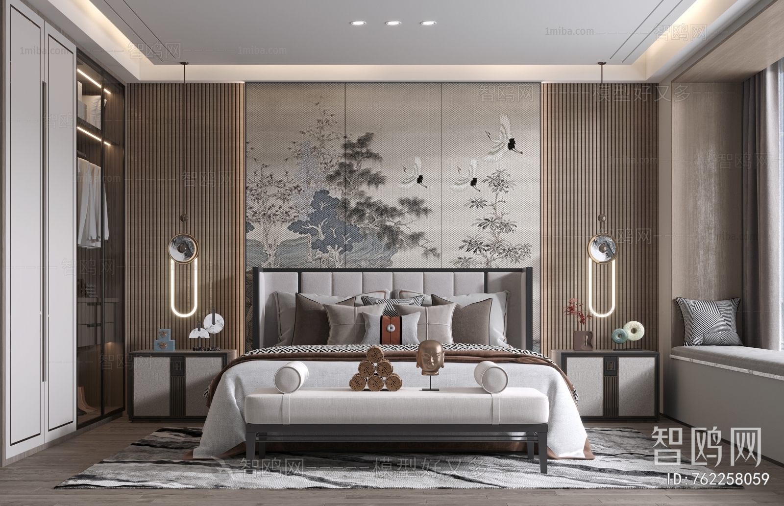 New Chinese Style Bedroom