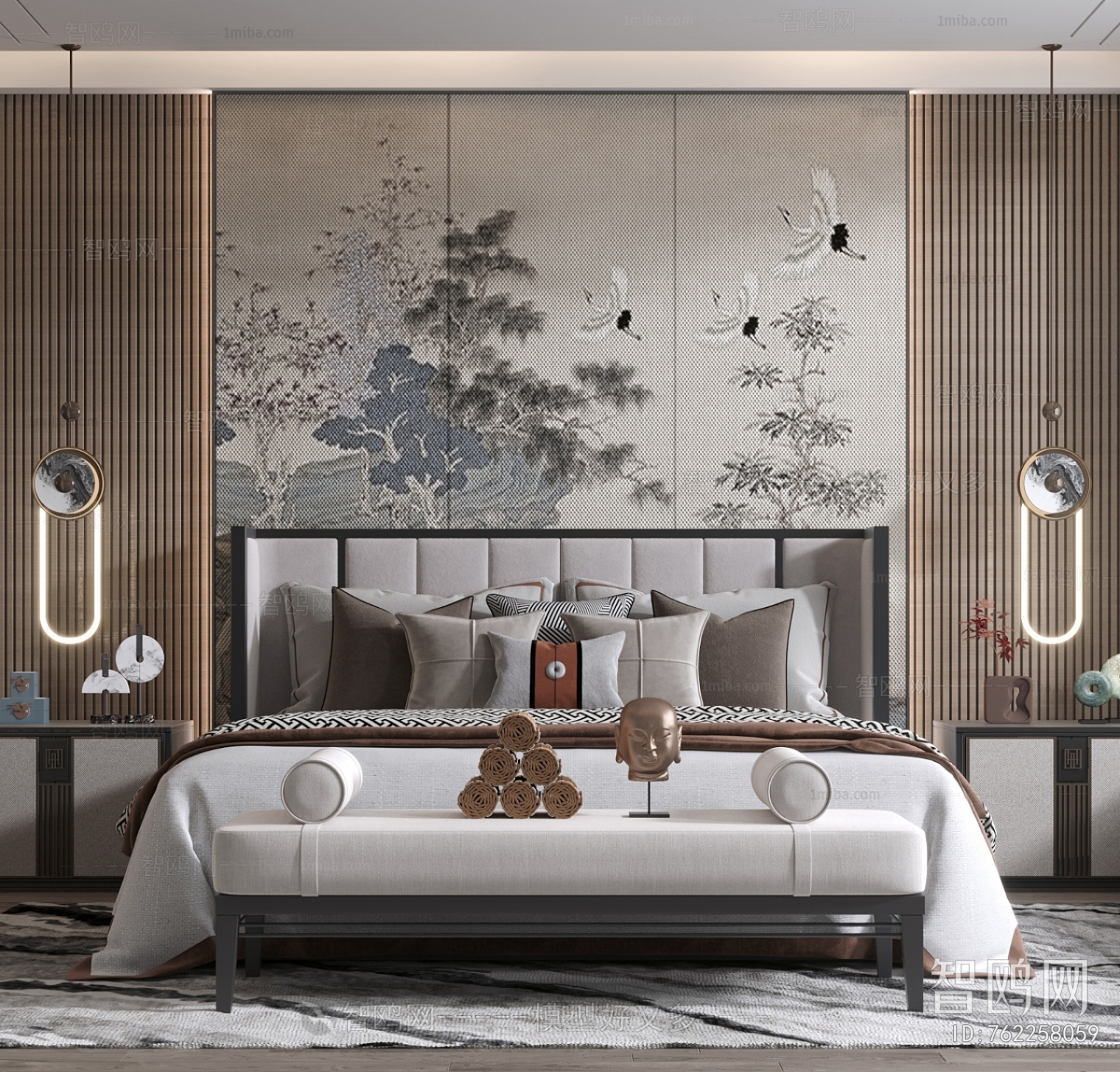 New Chinese Style Bedroom