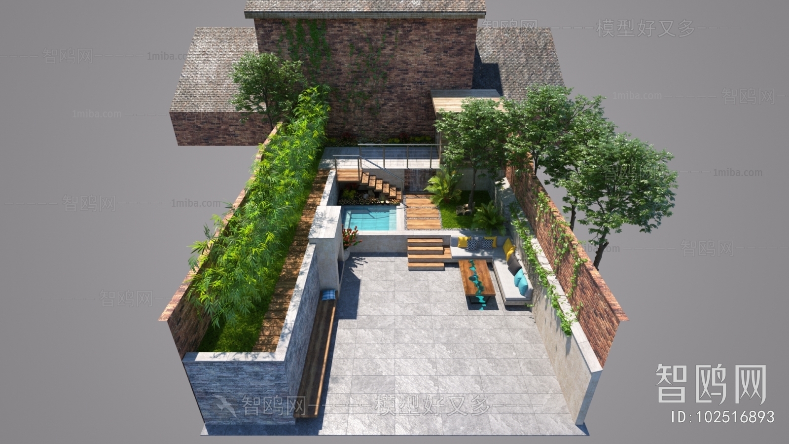 Modern Courtyard/landscape
