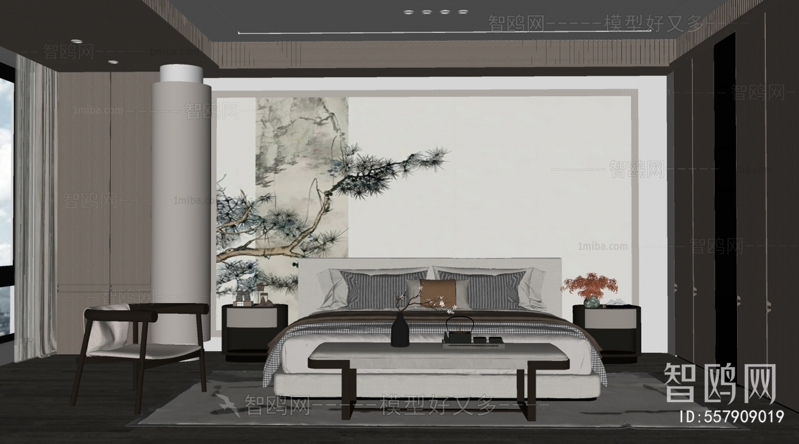 New Chinese Style Bedroom