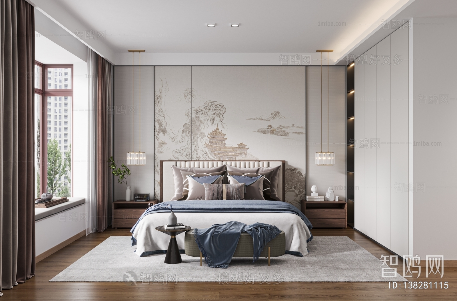 New Chinese Style Bedroom