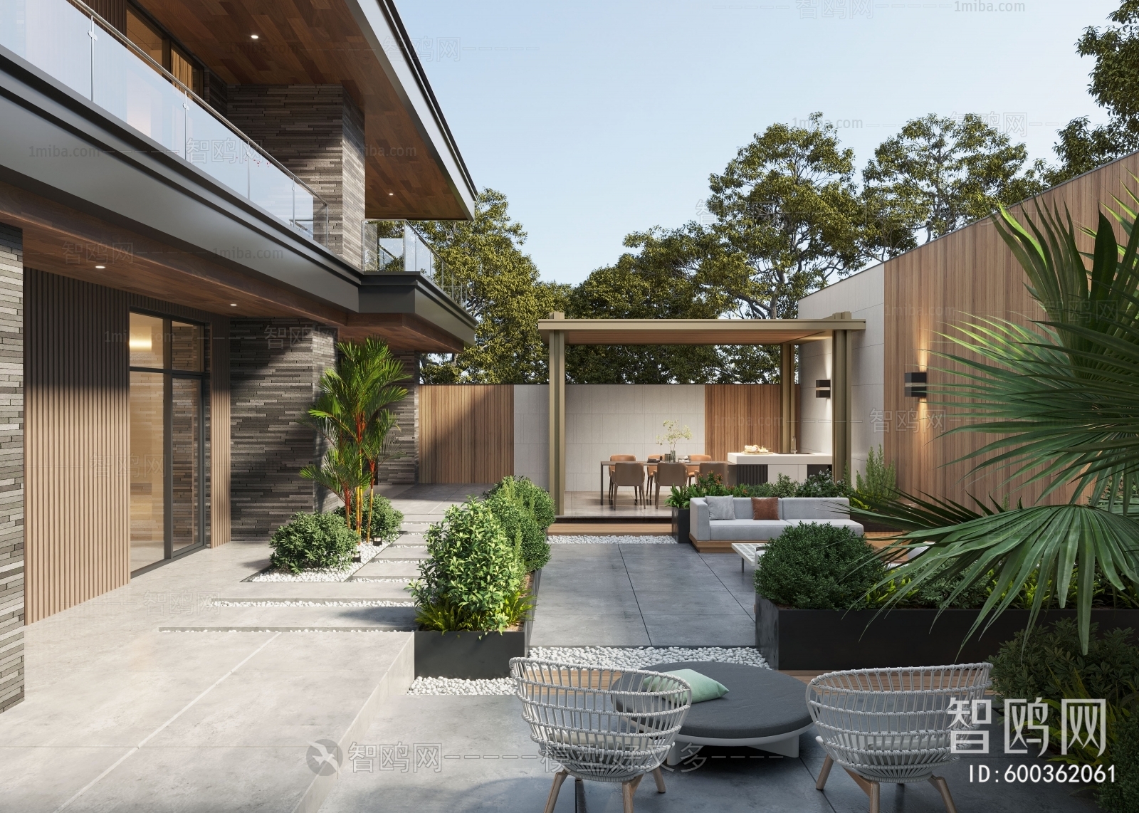 Modern Courtyard/landscape